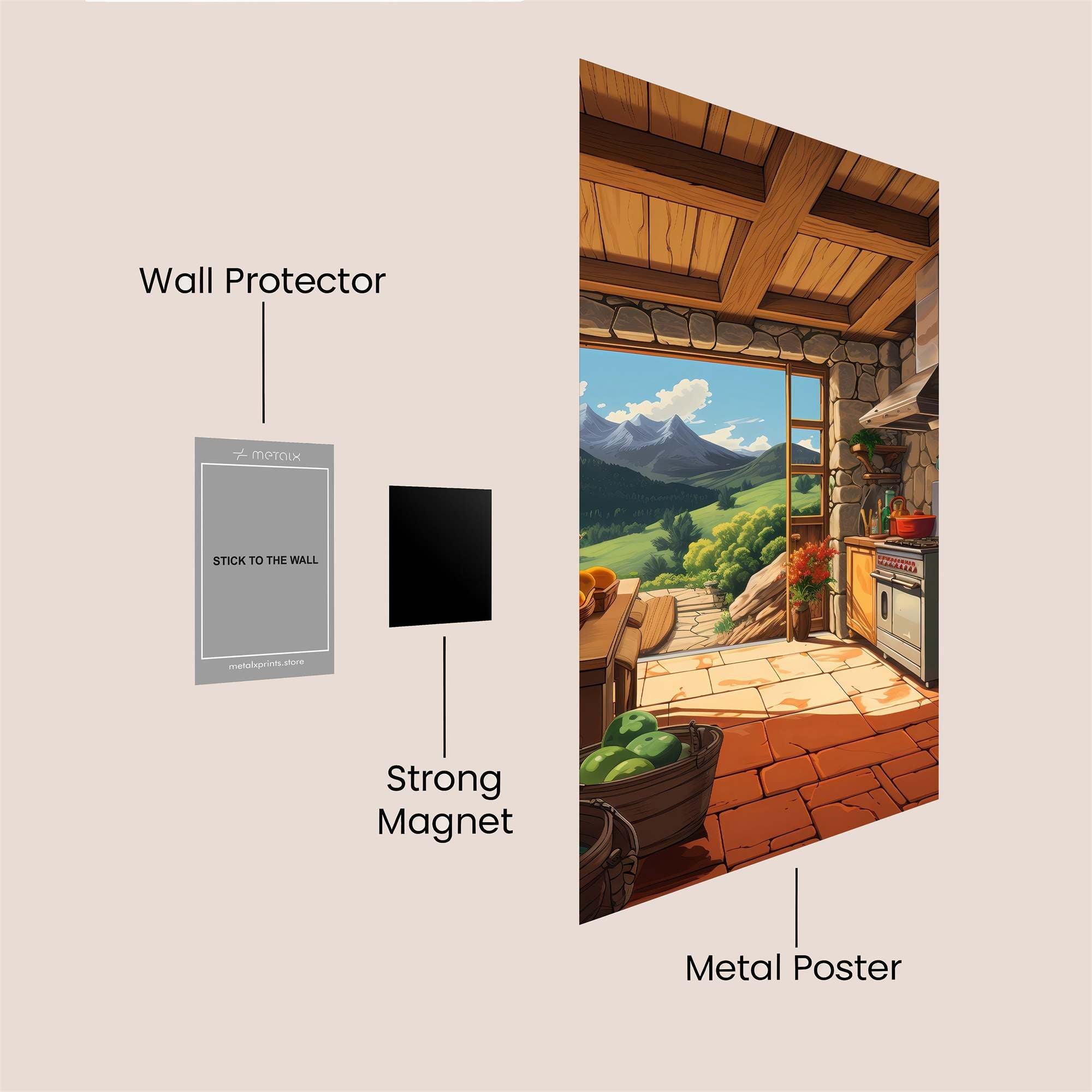 Mountain Serenity Safe Wall Magnetic / M