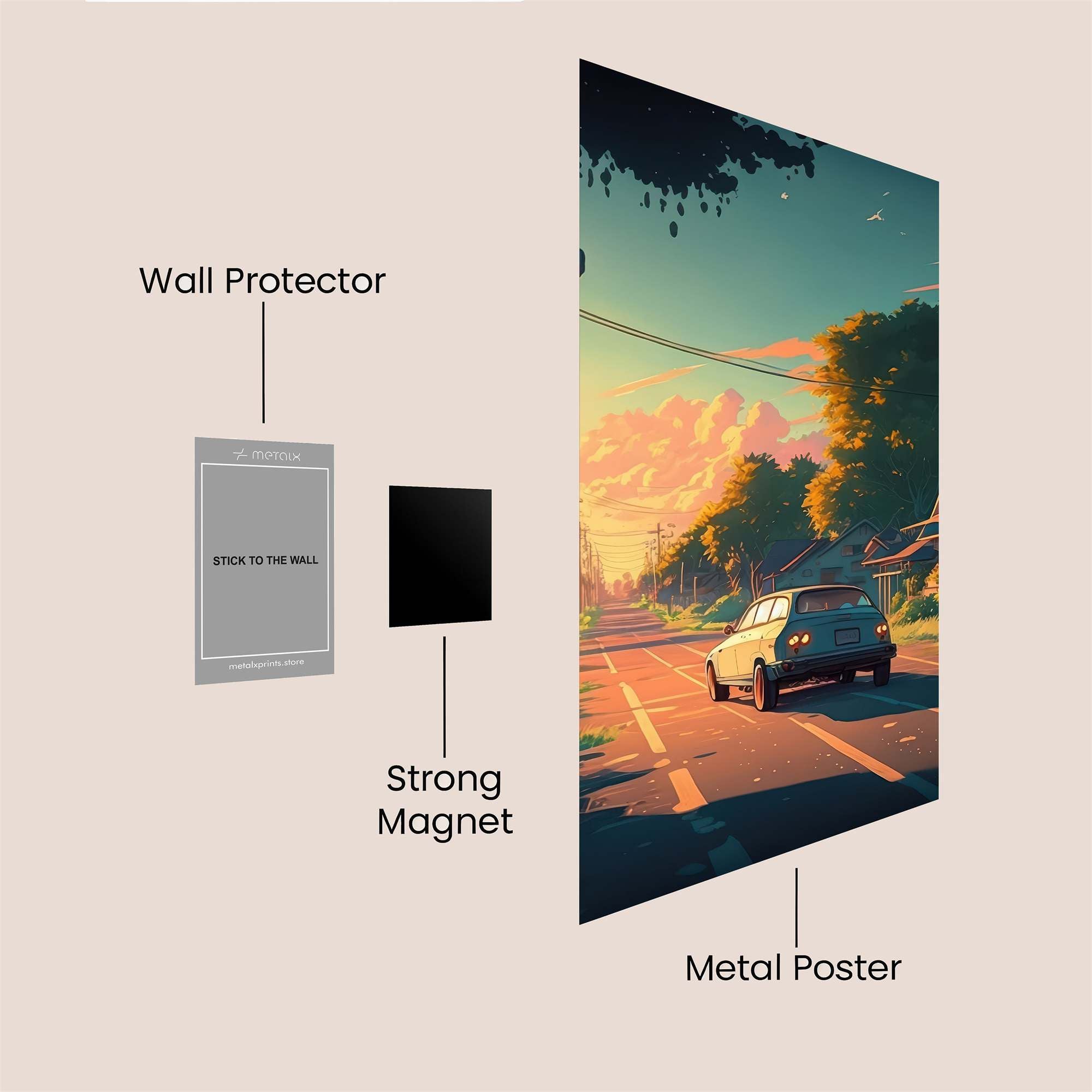 Sunset Serenity Safe Wall Magnetic / M