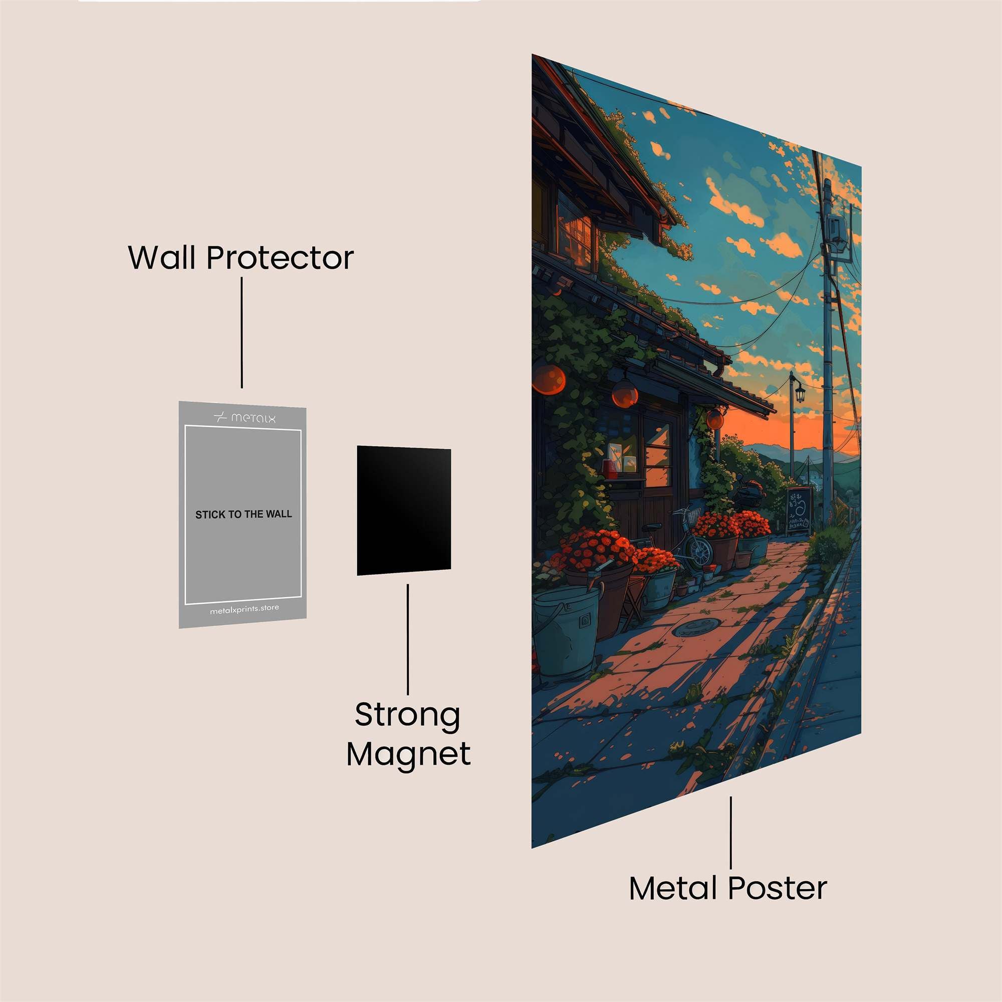 Sunset Serenity Safe Wall Magnetic / M