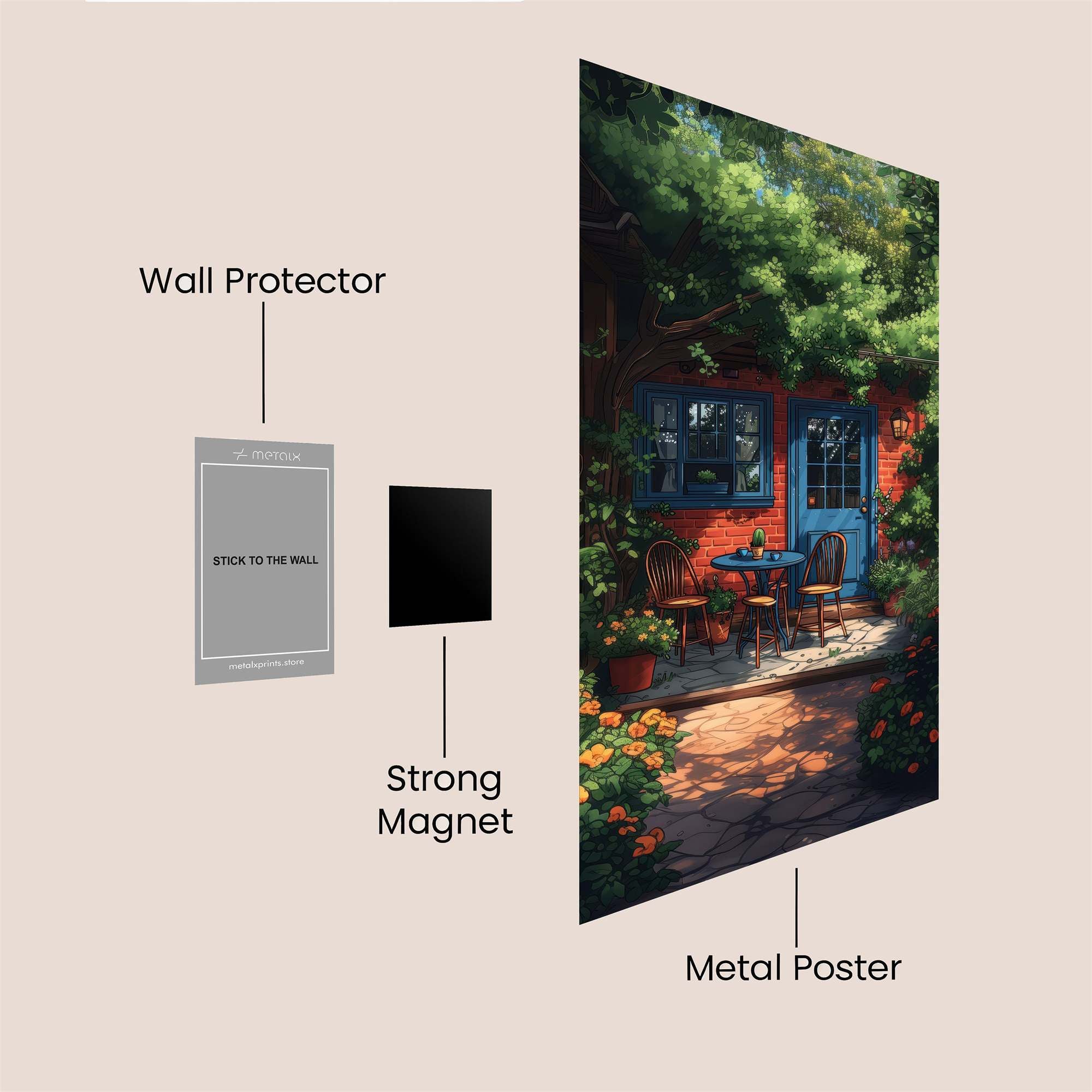 Cottage Serenity Safe Wall Magnetic / M