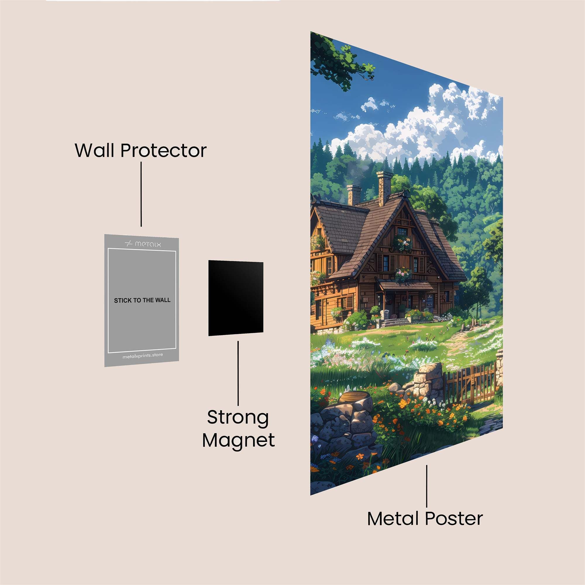 Cottage Bliss Safe Wall Magnetic / M