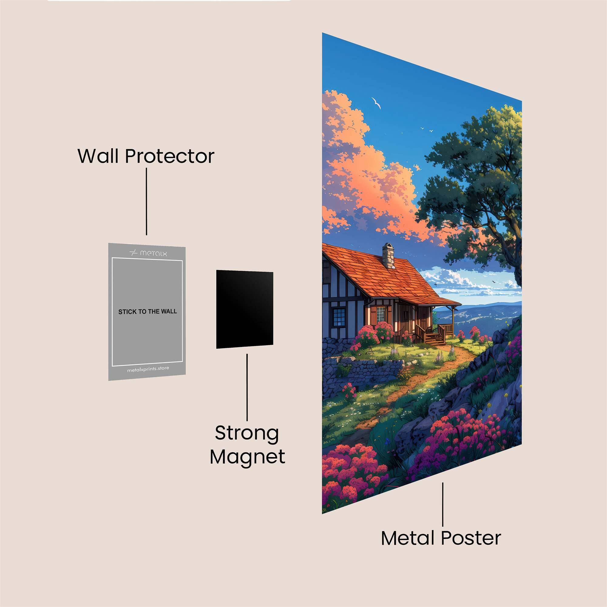 Cottage Bliss Safe Wall Magnetic / M