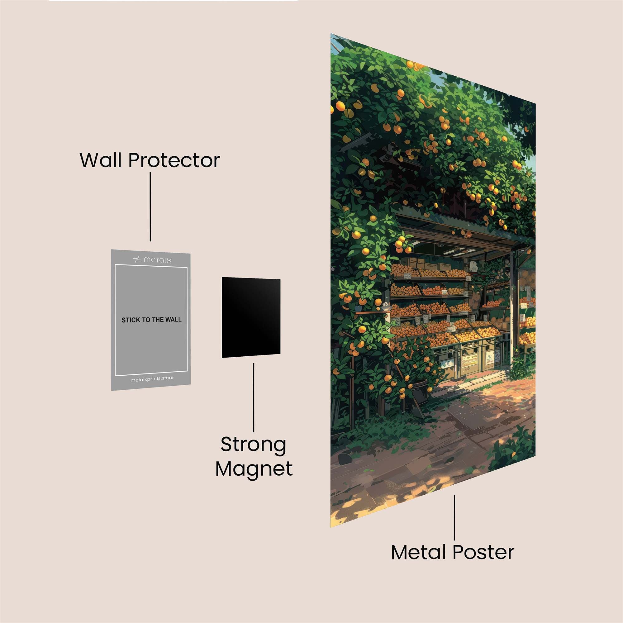 Orange Bliss Safe Wall Magnetic / M