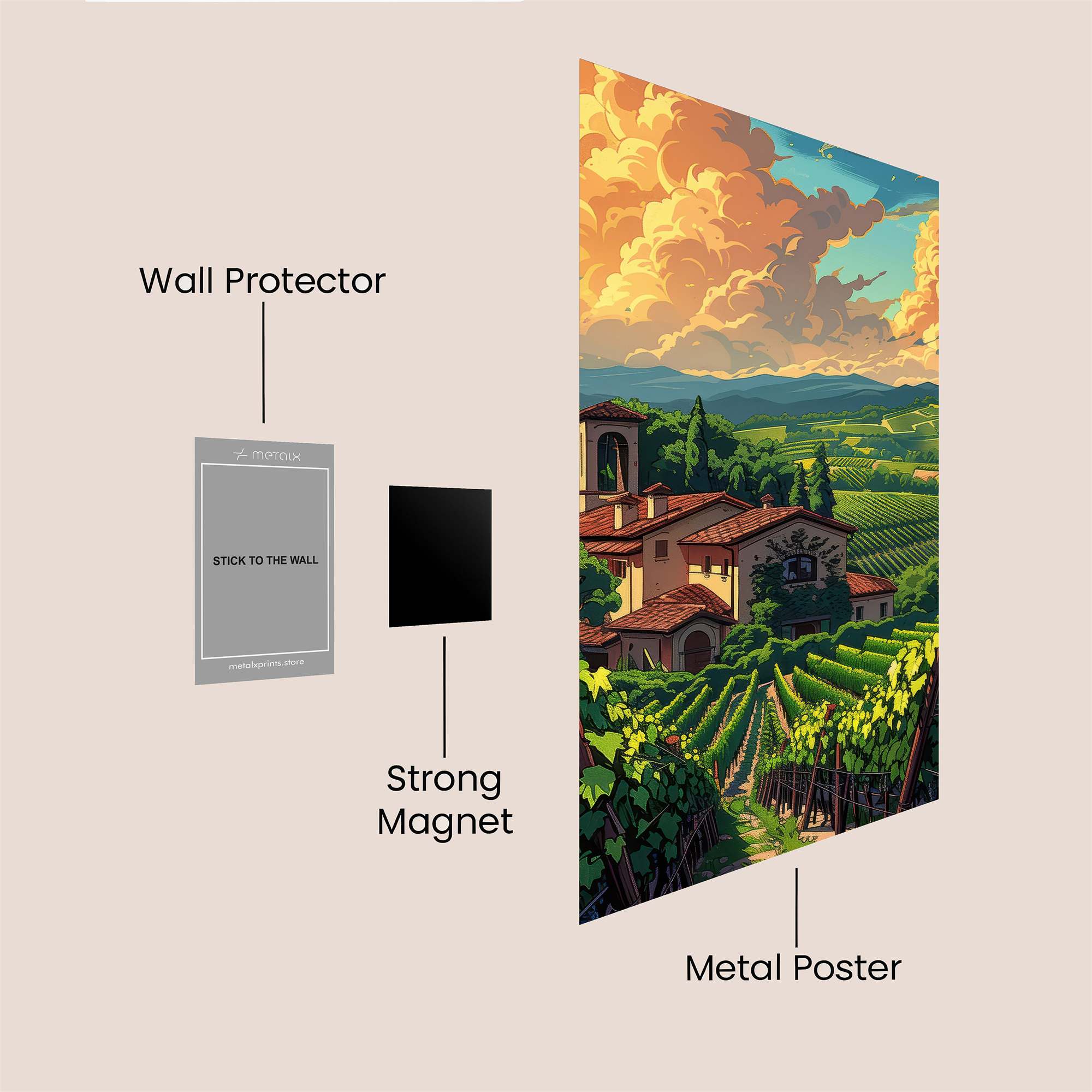 Tuscany Tranquil Safe Wall Magnetic / M