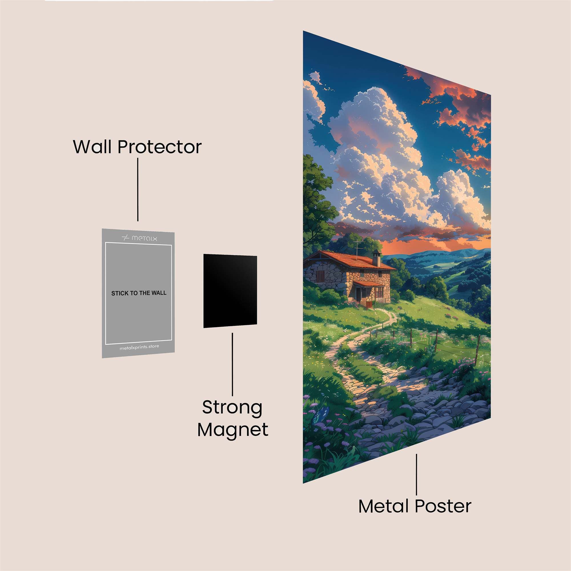 Cottage Serenity Safe Wall Magnetic / M