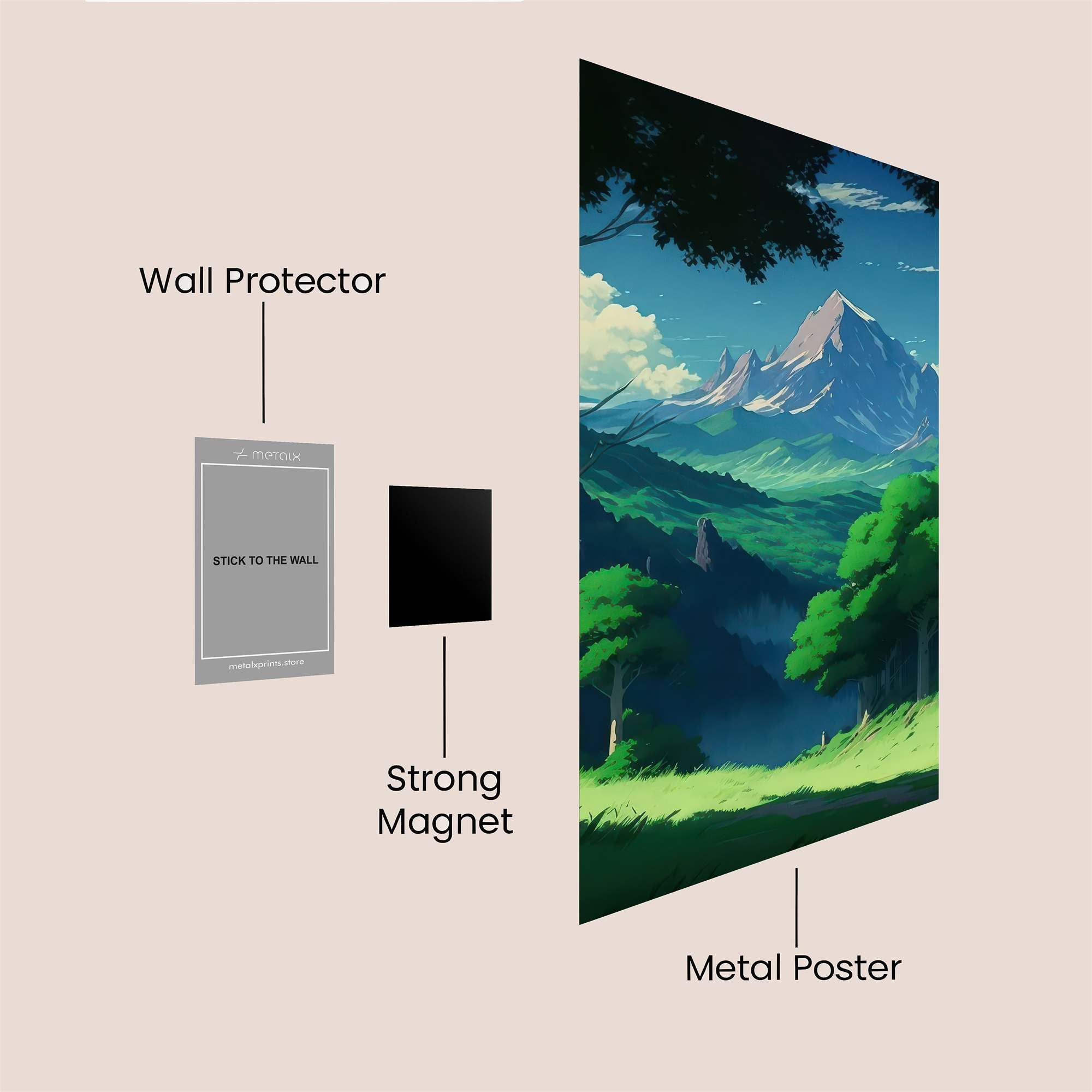 Mountain Serenity Safe Wall Magnetic / M