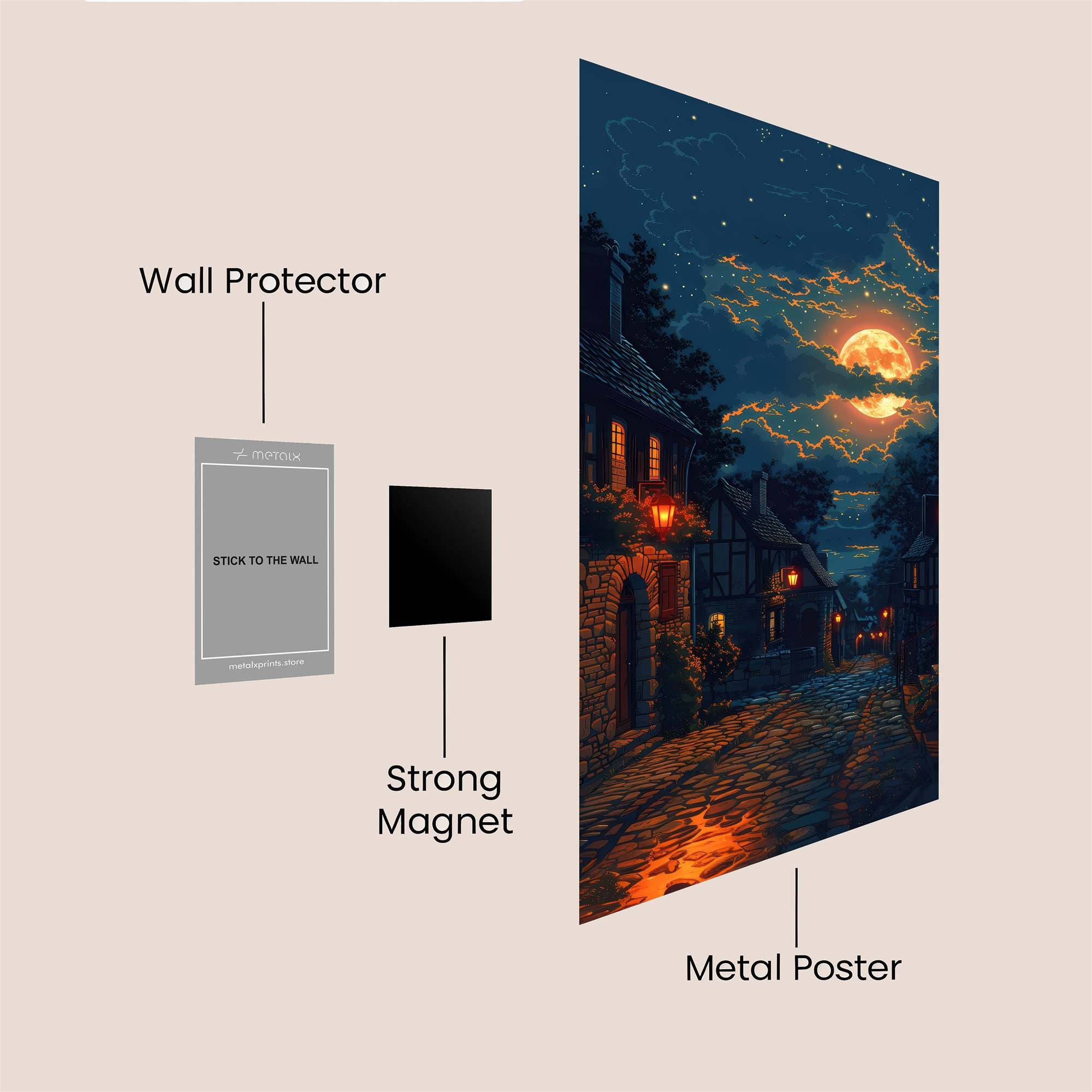 Moonlit Serenity Safe Wall Magnetic / M