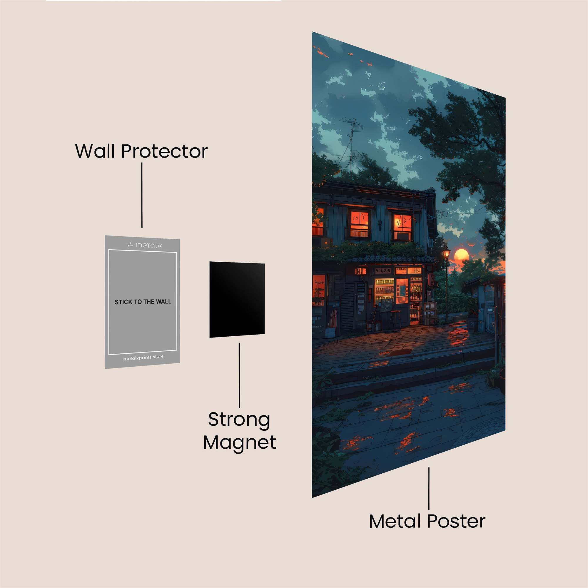 Sunset Serenity Safe Wall Magnetic / M