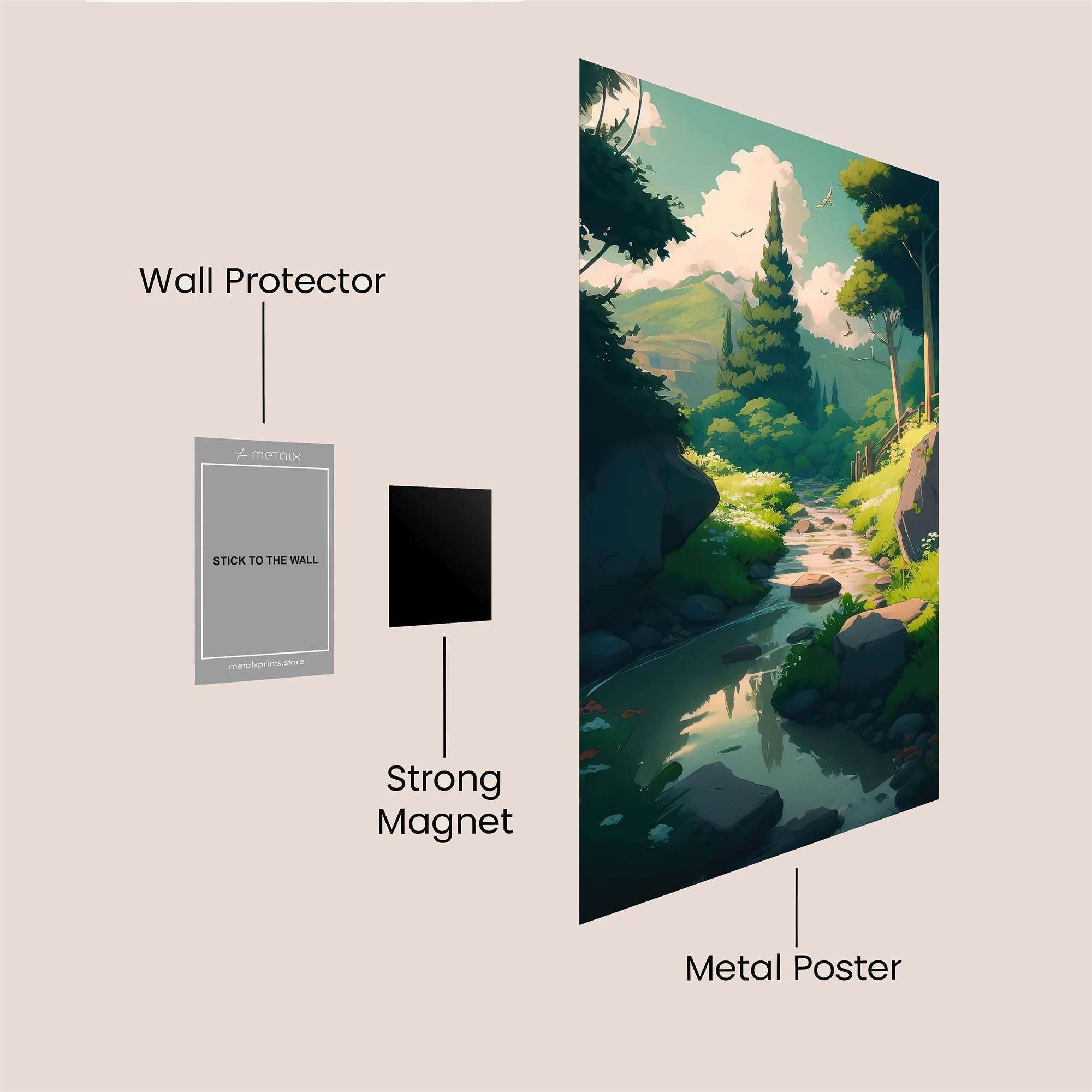 Forest Serenity Safe Wall Magnetic / M