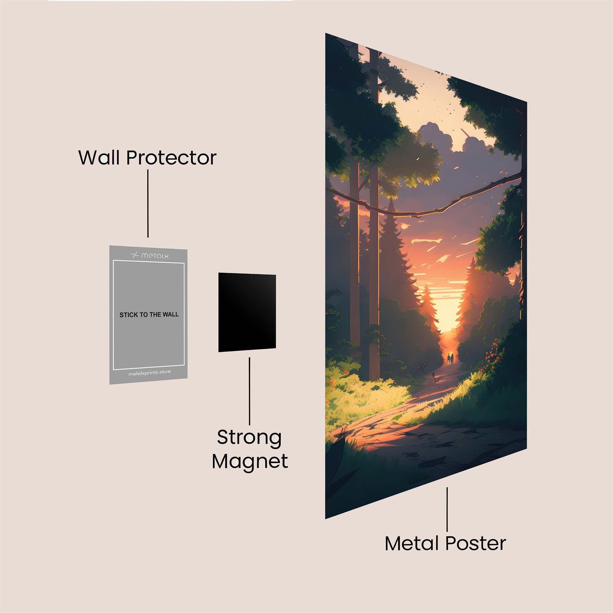 Sunset Serenity Safe Wall Magnetic / M