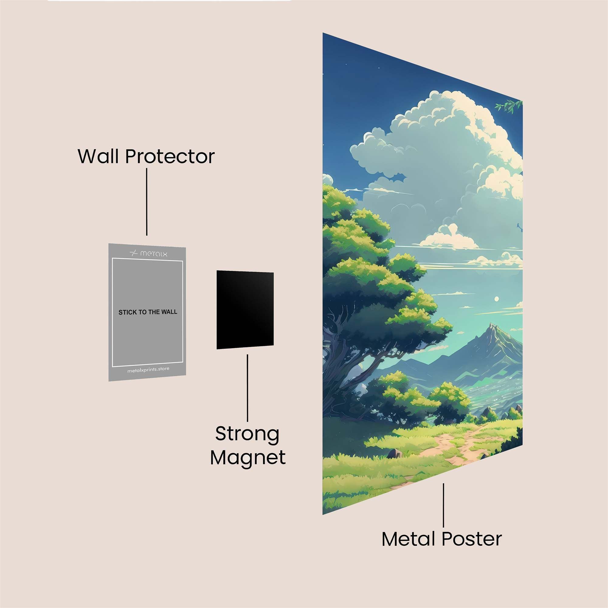 Mountain Serenity Safe Wall Magnetic / M