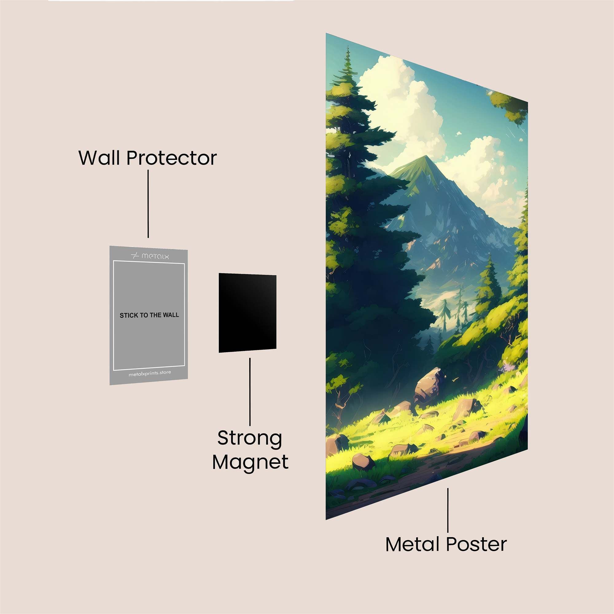 Mountain Serenity Safe Wall Magnetic / M