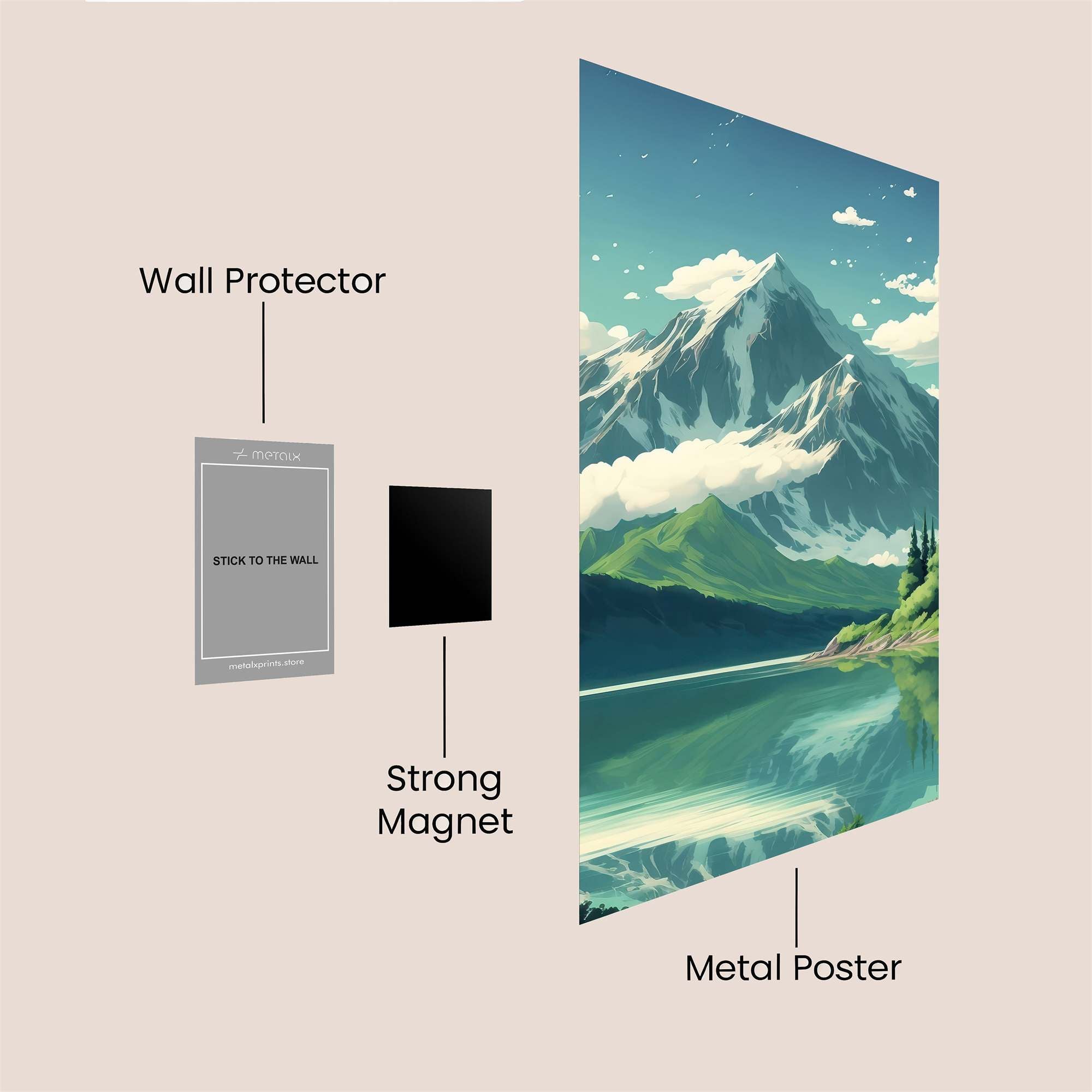 Mountain Serenity Safe Wall Magnetic / M