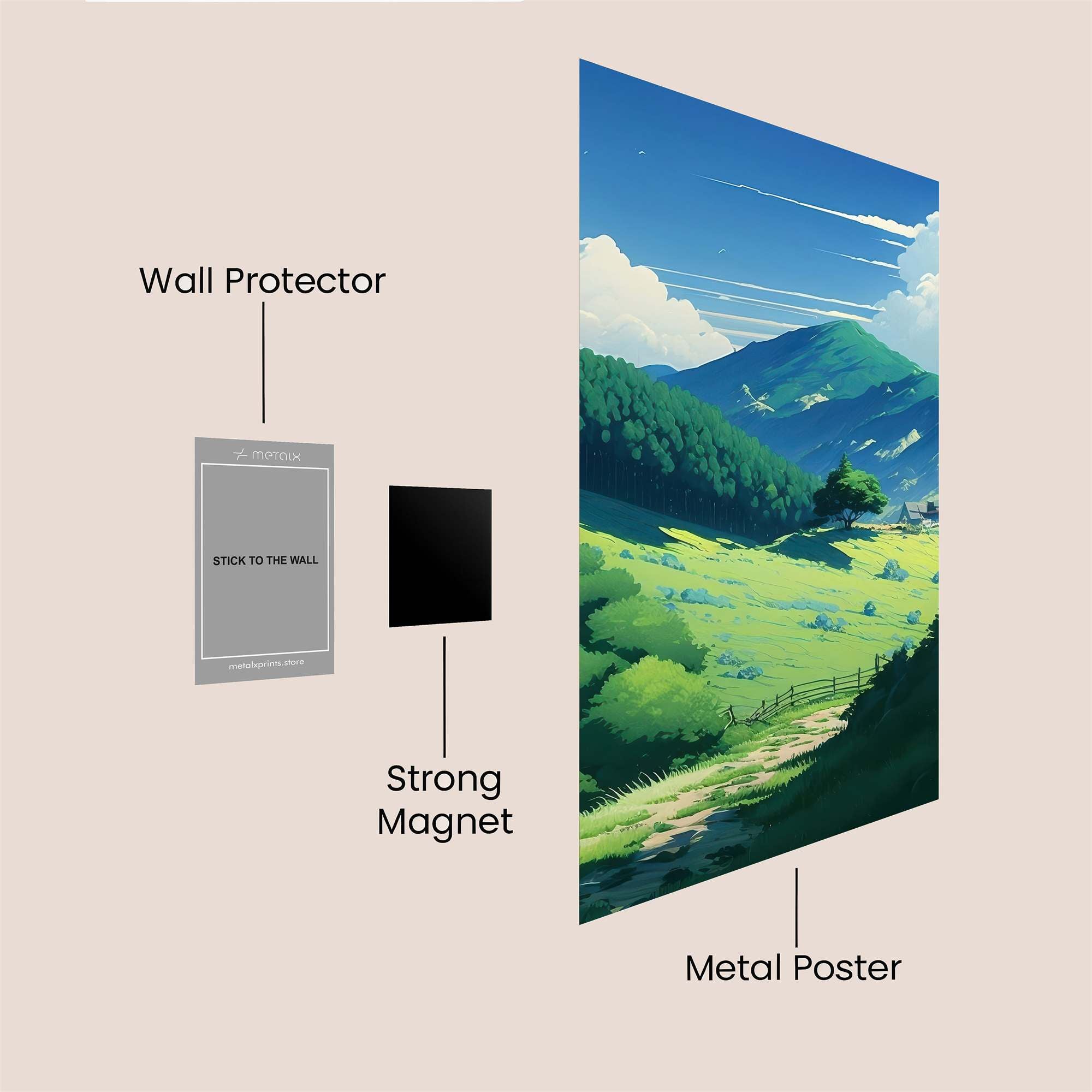 Mountain Serenity Safe Wall Magnetic / M