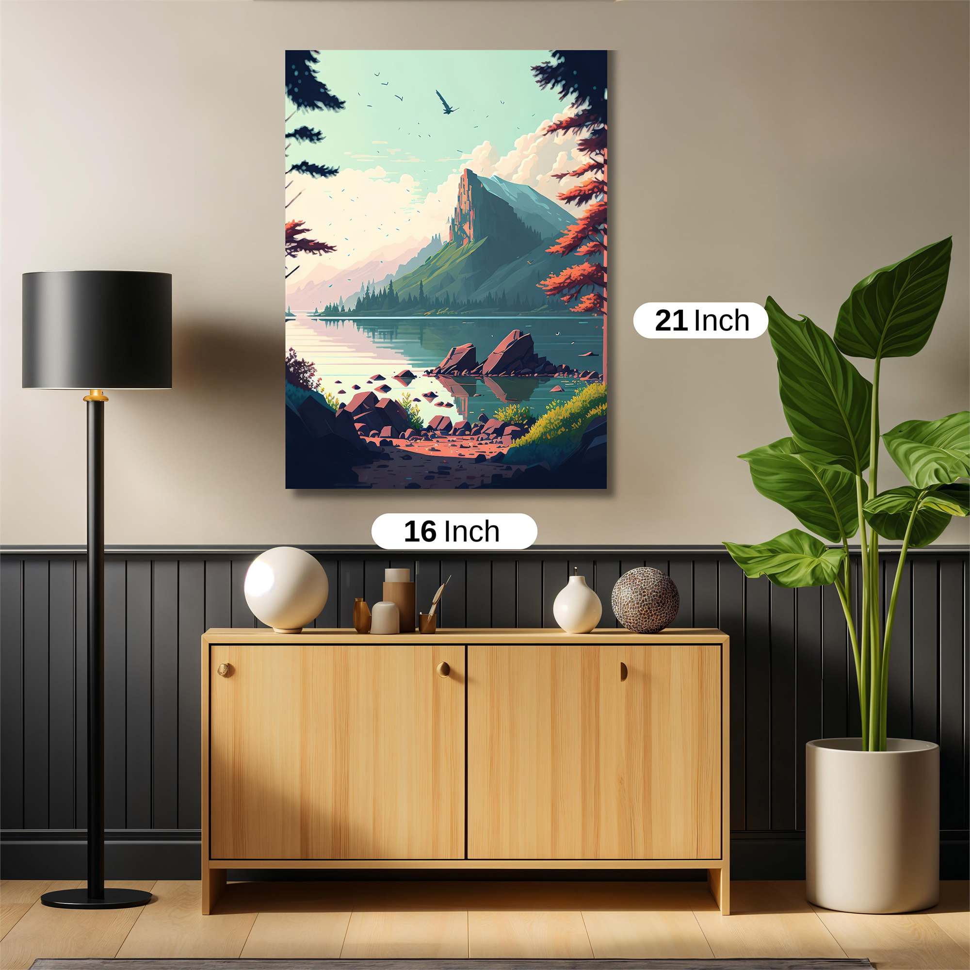 Mountain Serenity Safe Wall Magnetic / M