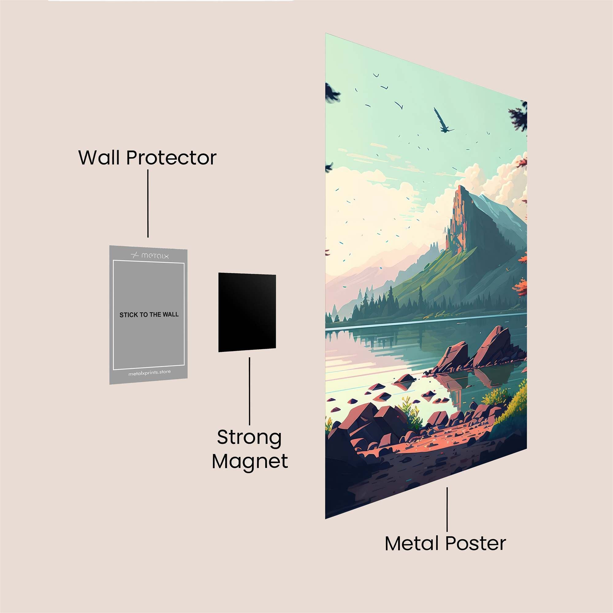 Mountain Serenity Safe Wall Magnetic / M