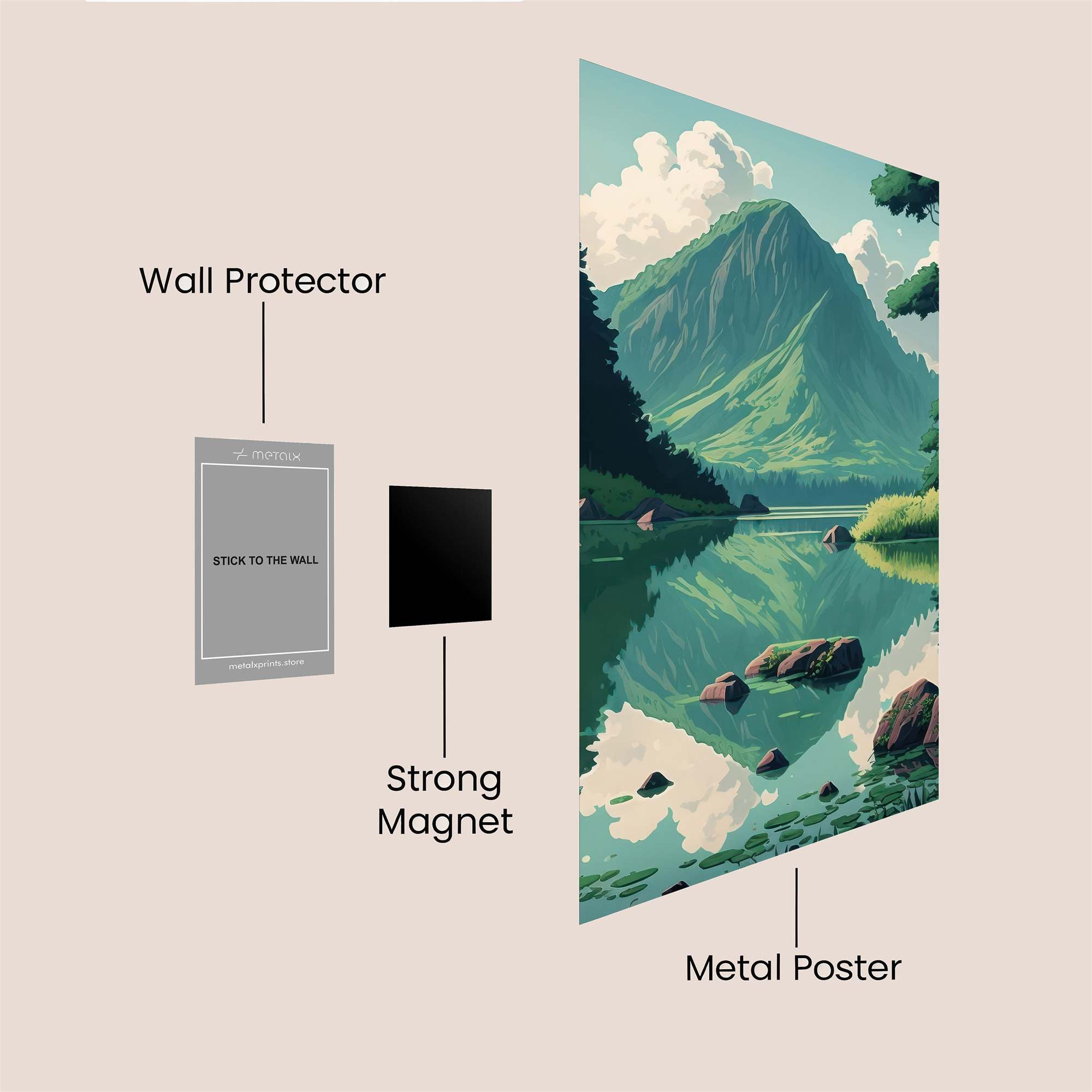 Mountain Serenity Safe Wall Magnetic / M