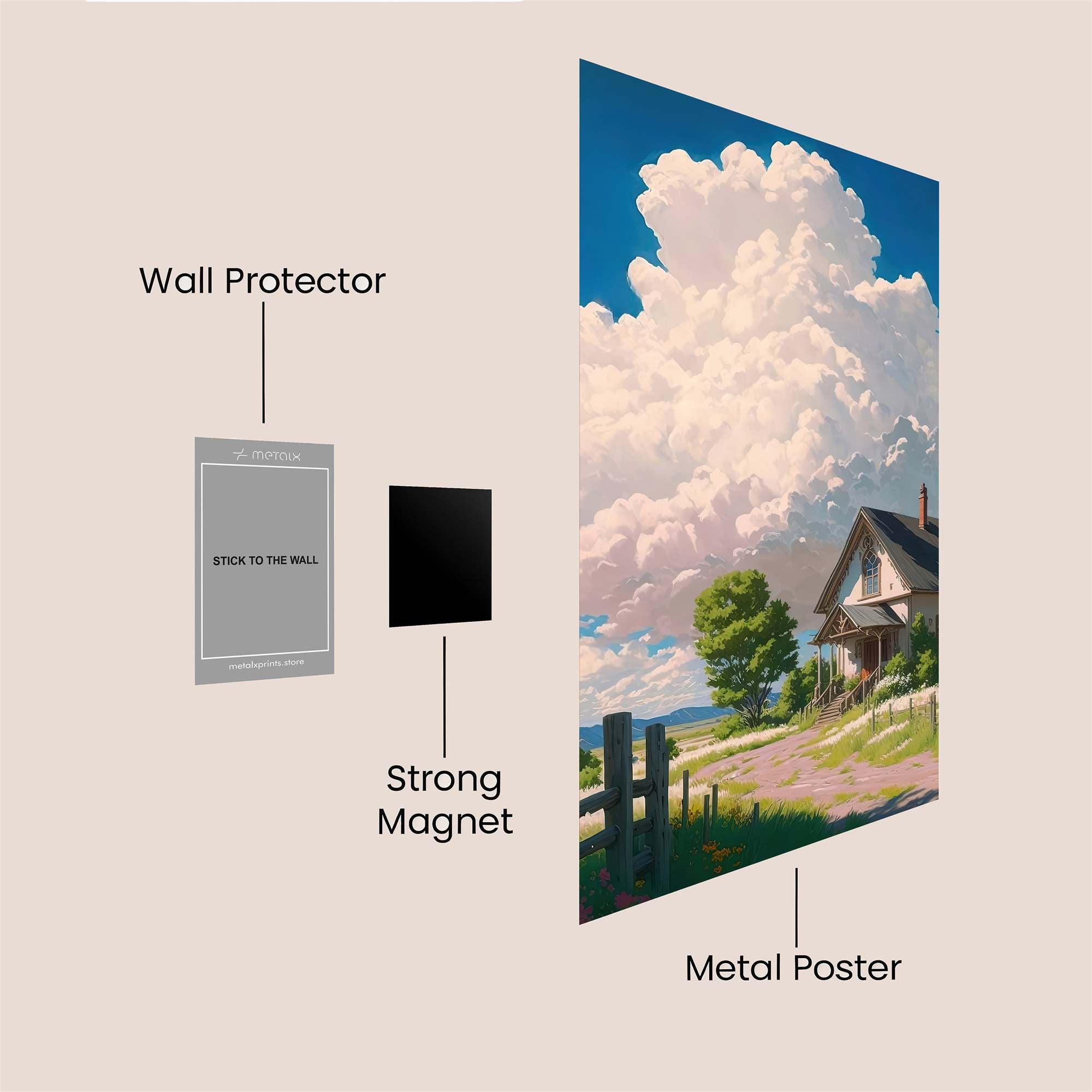 Cottage Serenity Safe Wall Magnetic / M