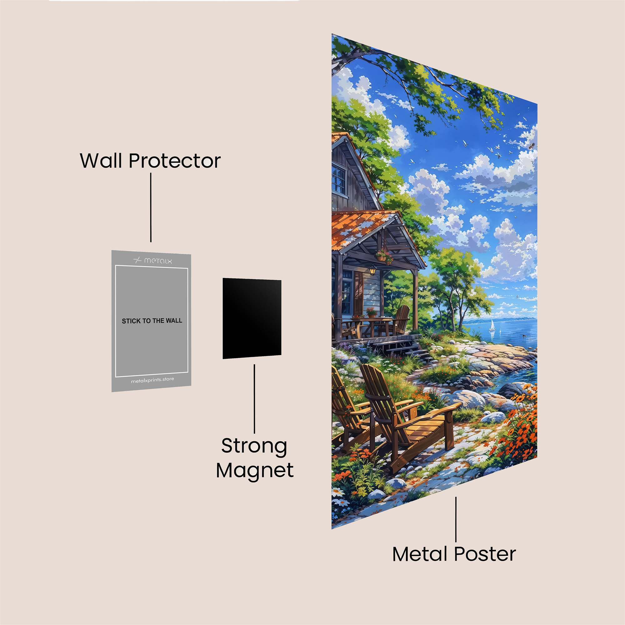 Cabin Bliss Safe Wall Magnetic / M