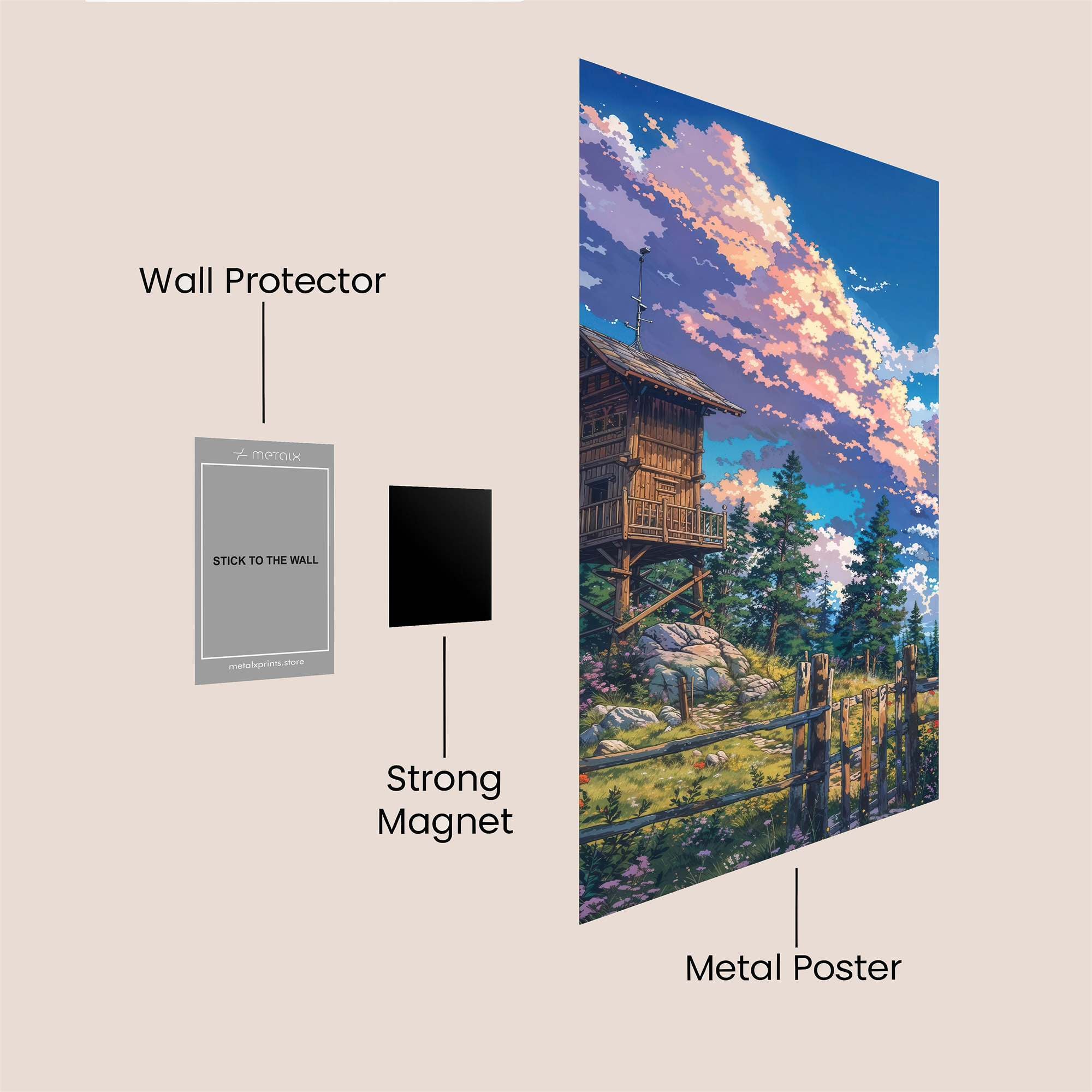 Lookout Tranquil Safe Wall Magnetic / M
