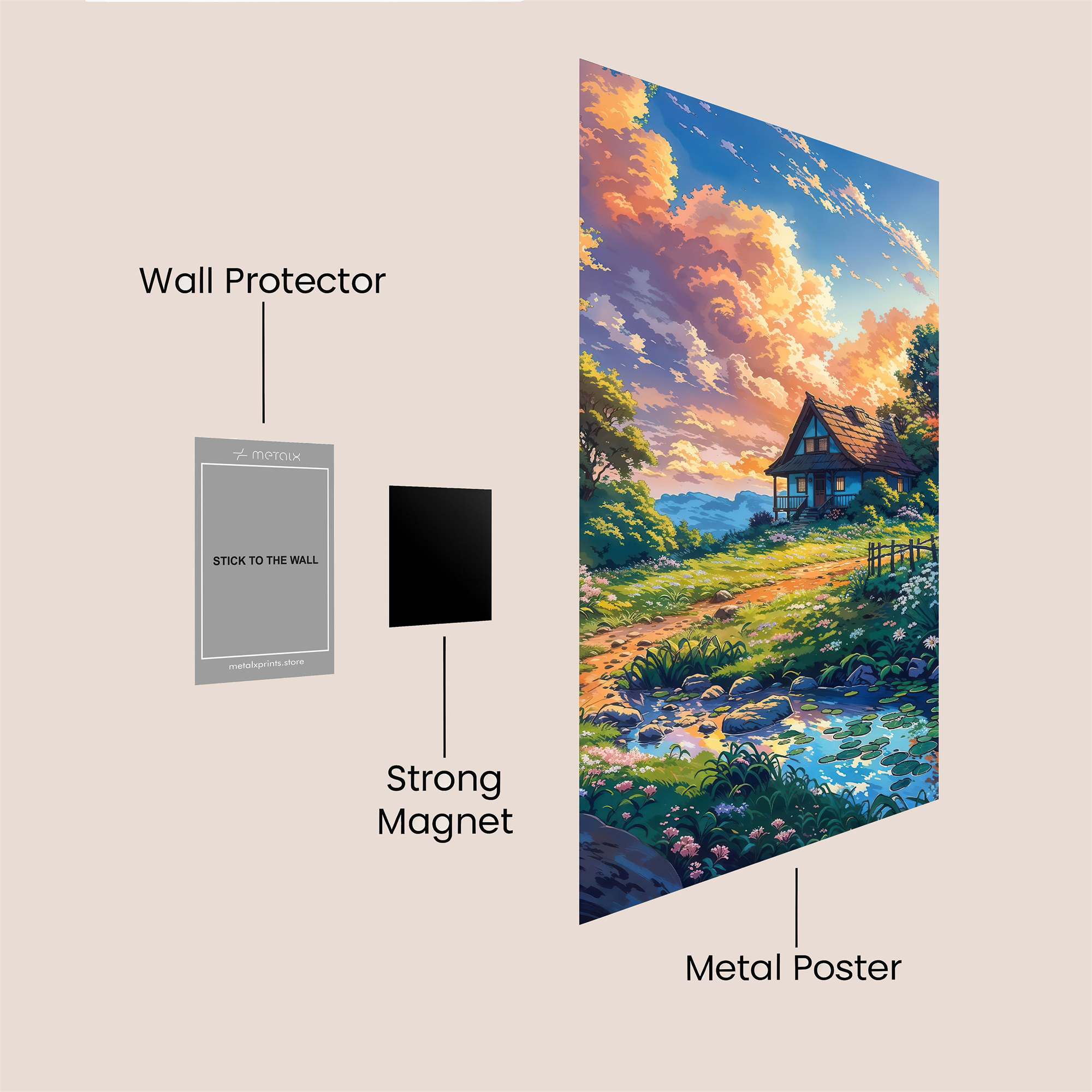 Cottage Bliss Safe Wall Magnetic / M