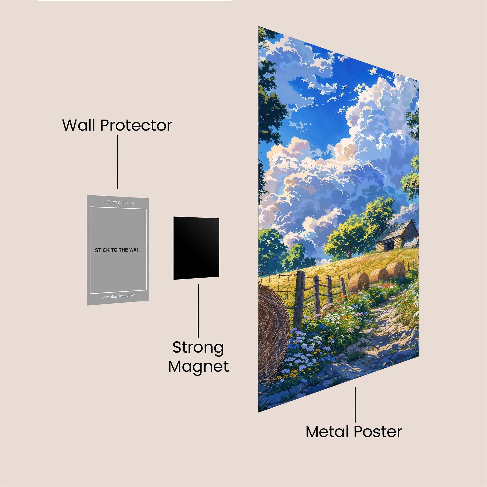 Rustic Bliss Safe Wall Magnetic / M