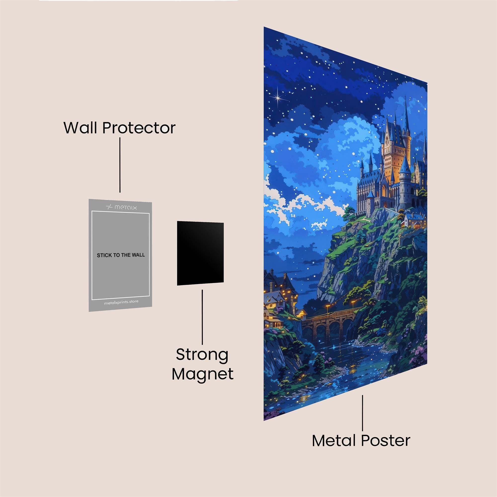 Hogwarts Enchanting Safe Wall Magnetic / M
