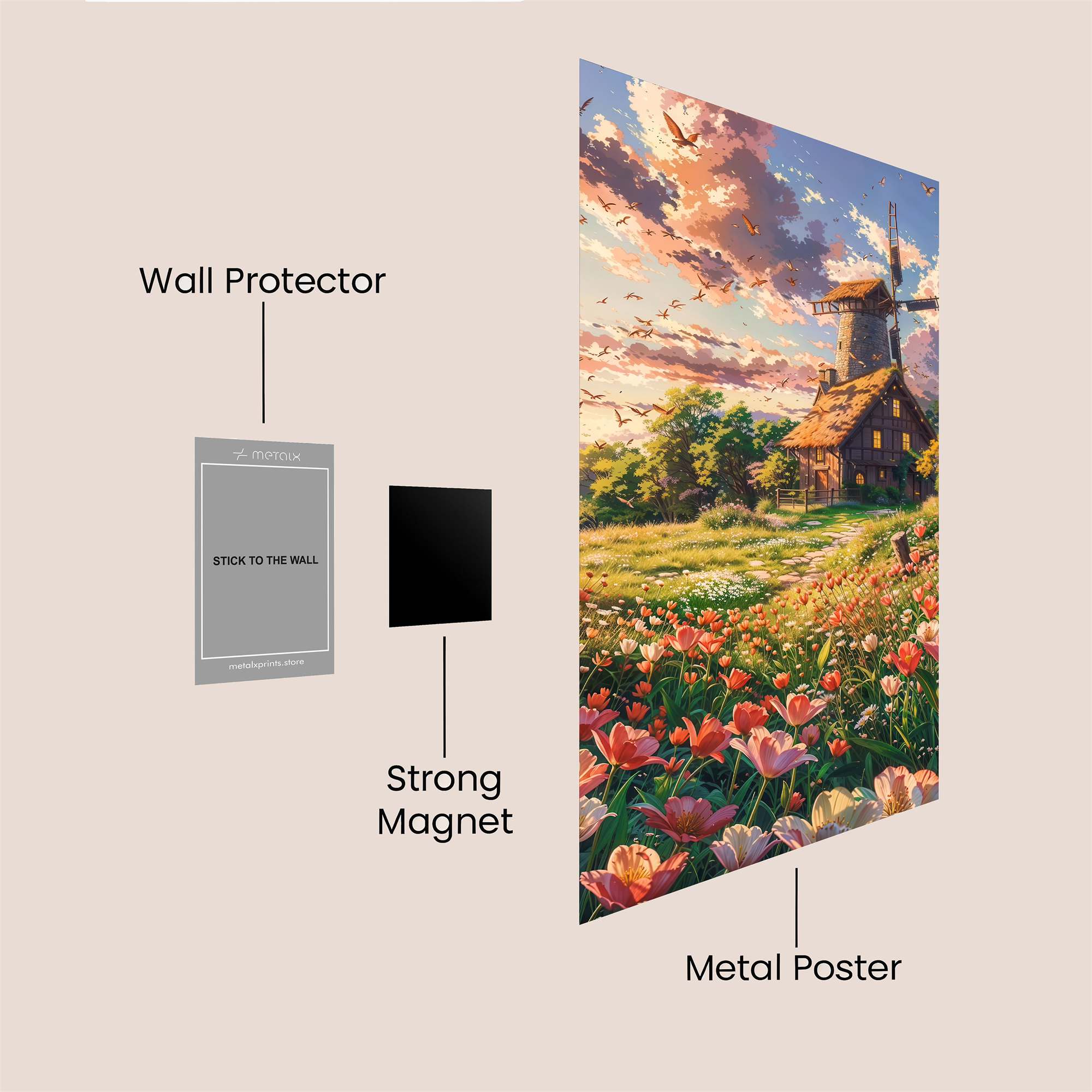 Mill Serenity Safe Wall Magnetic / M