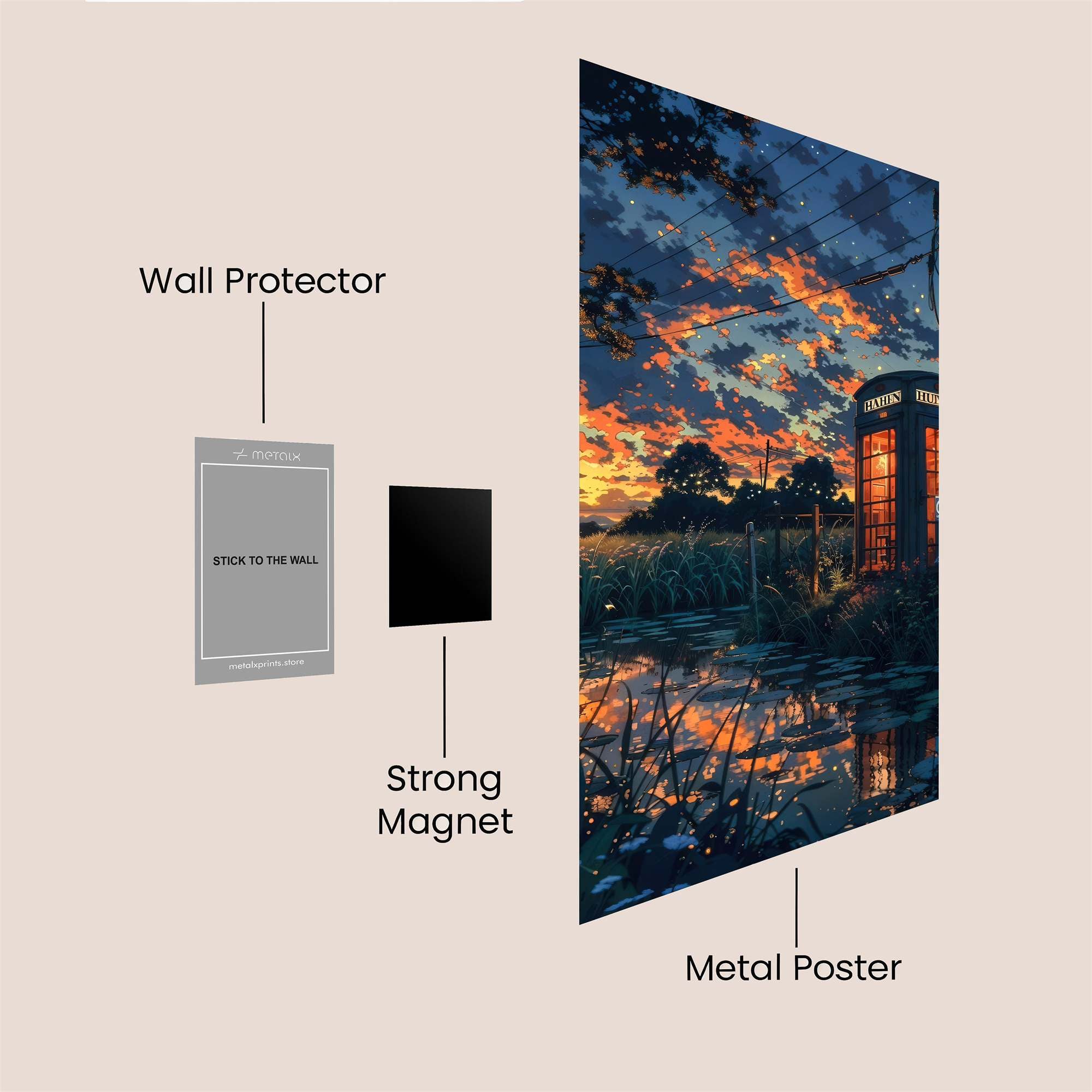 Phonebox Twilight Safe Wall Magnetic / M