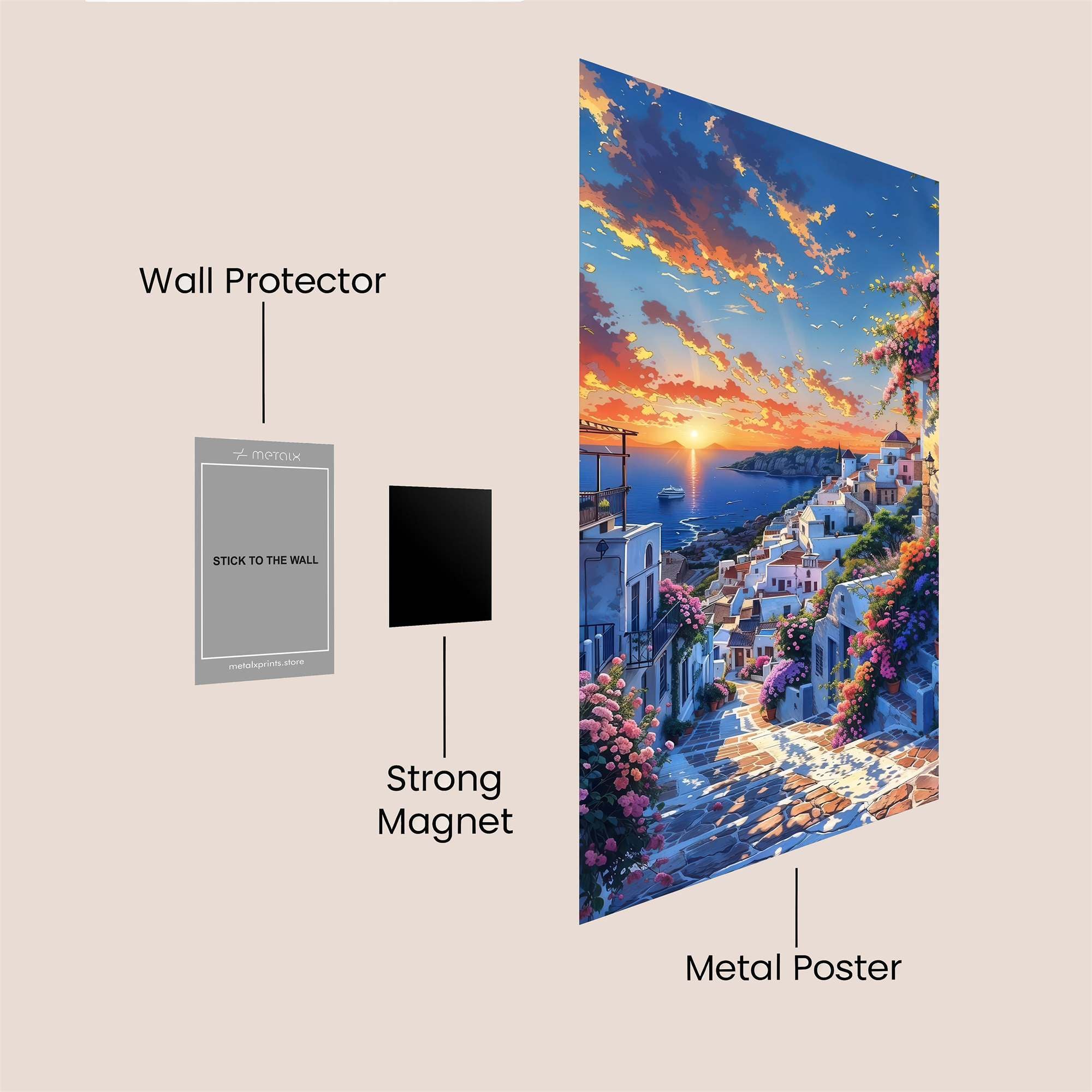 Santorini Serenity Safe Wall Magnetic / M