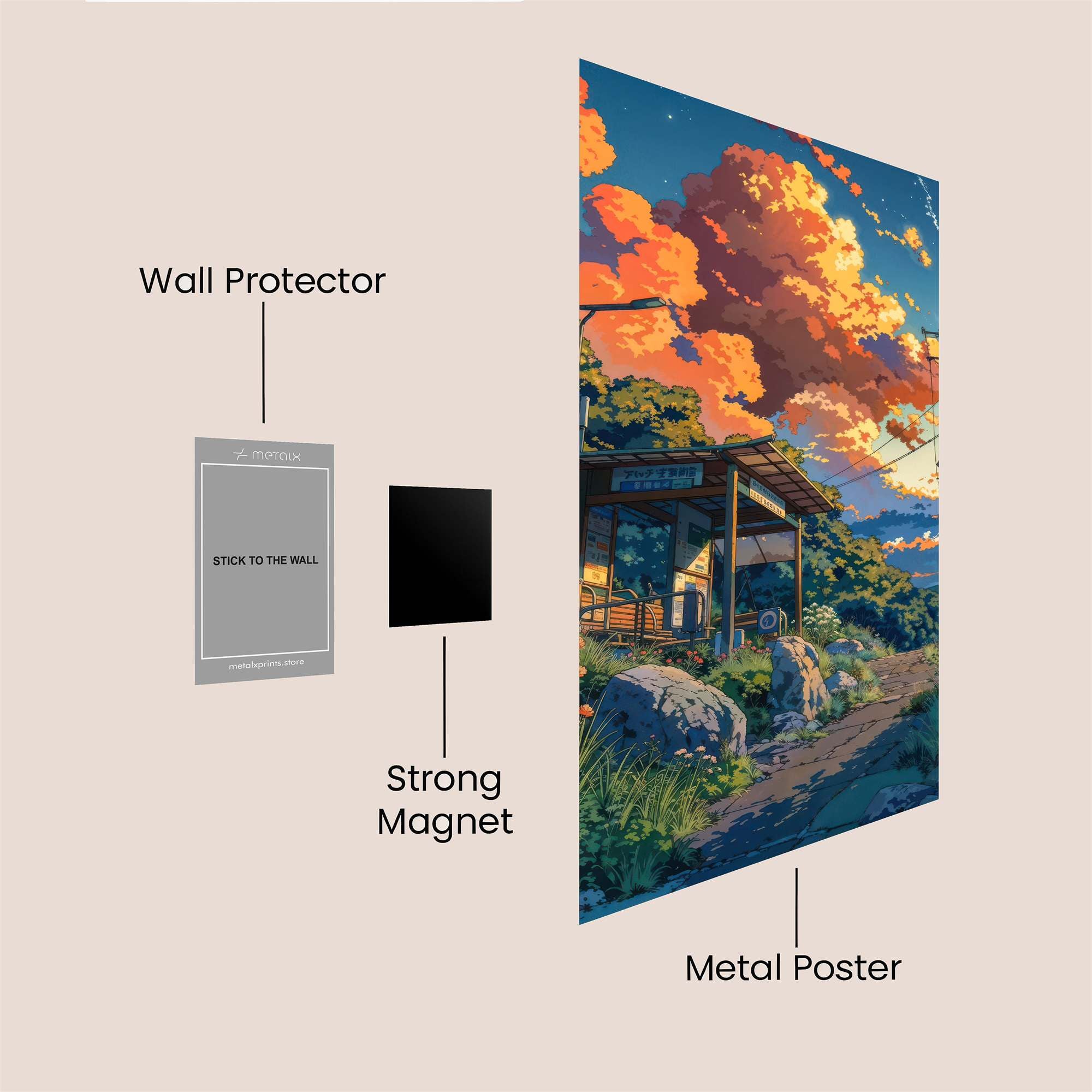 Sunset Serenity Safe Wall Magnetic / M
