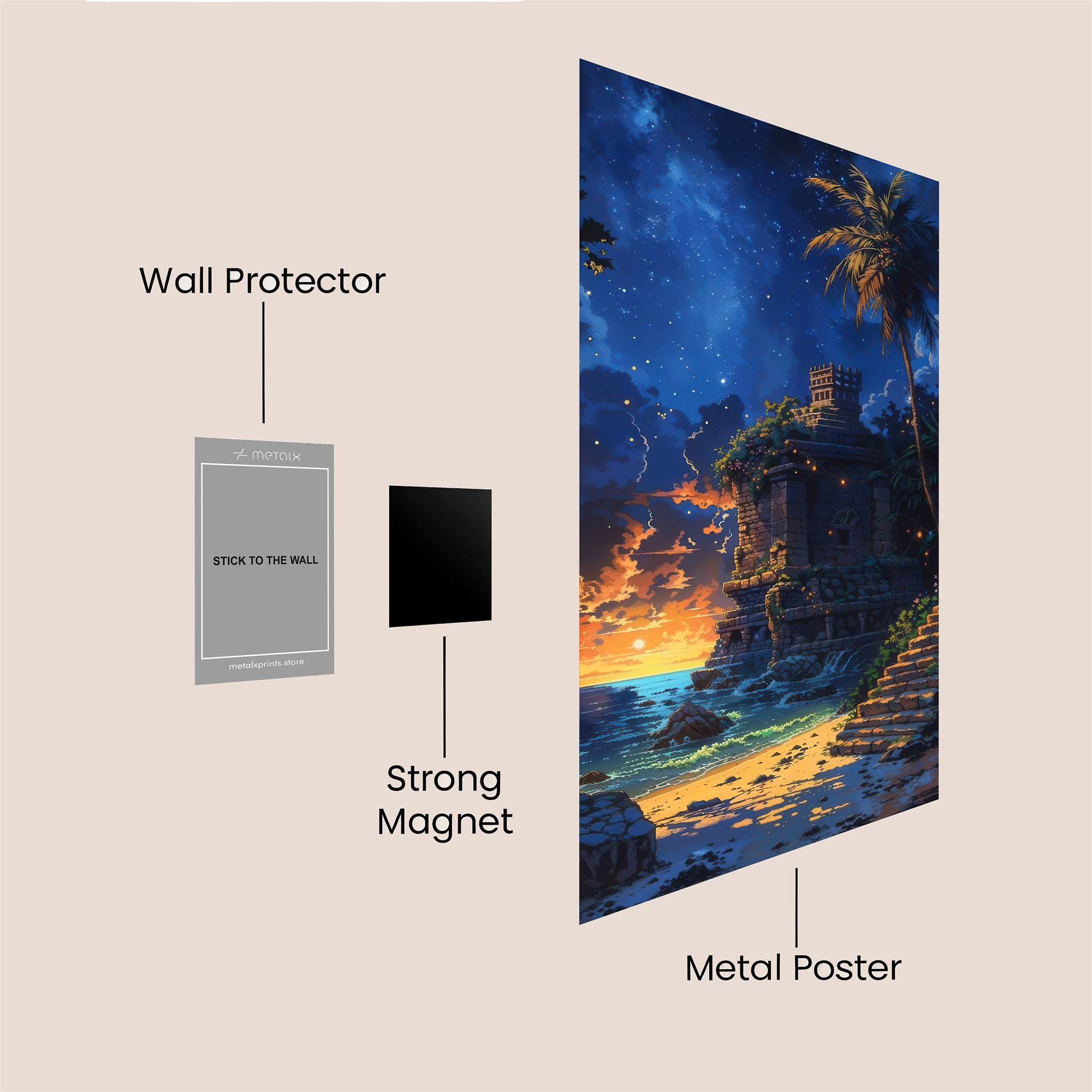 Temple Twilight Safe Wall Magnetic / M