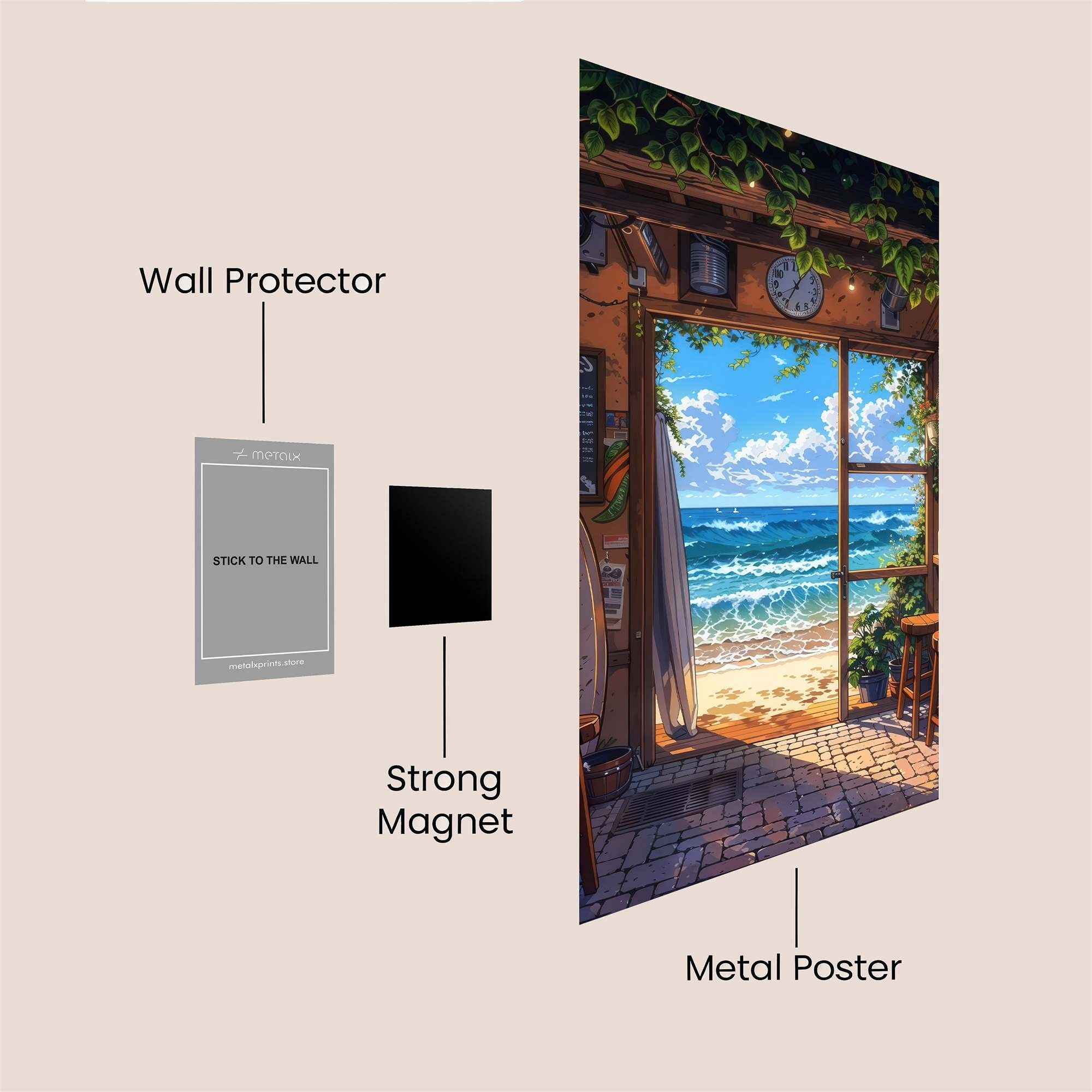 Beachside Bliss Safe Wall Magnetic / M