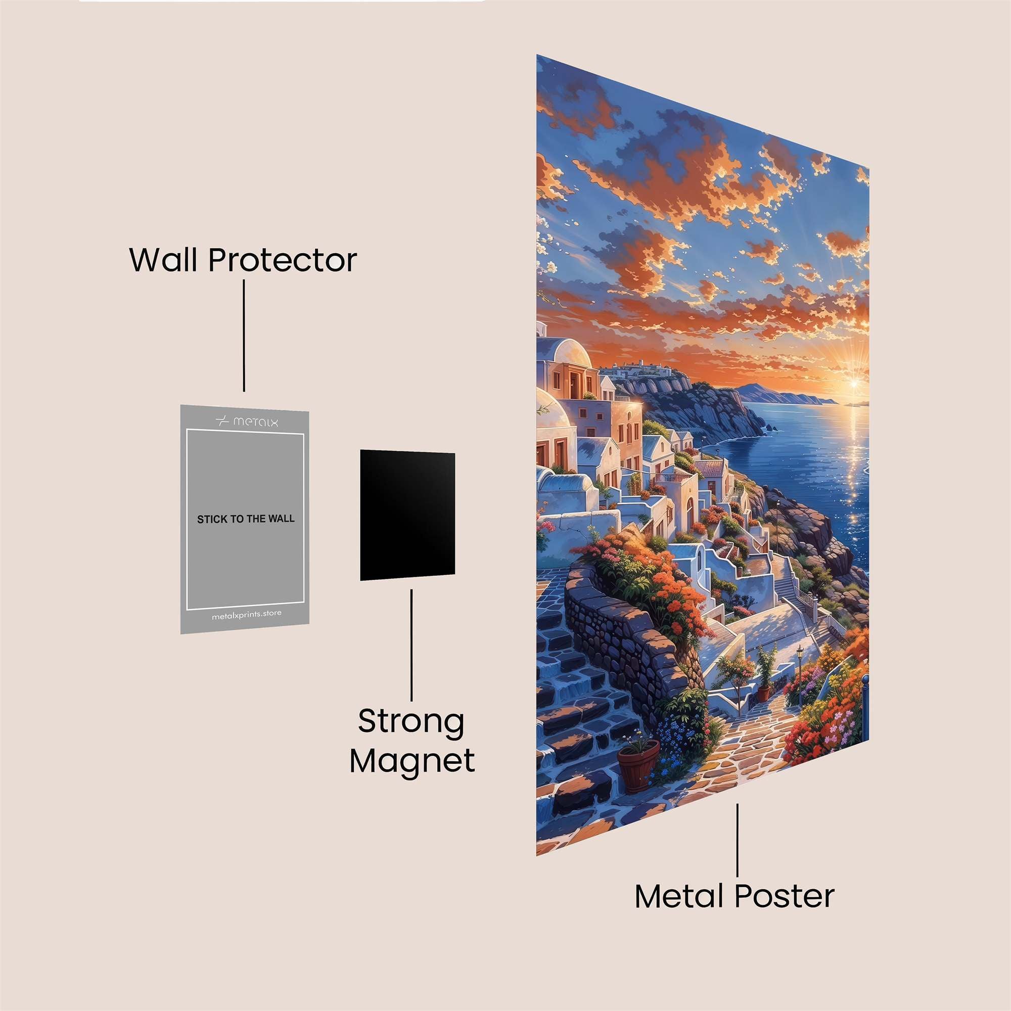 Santorini Serenity Safe Wall Magnetic / M