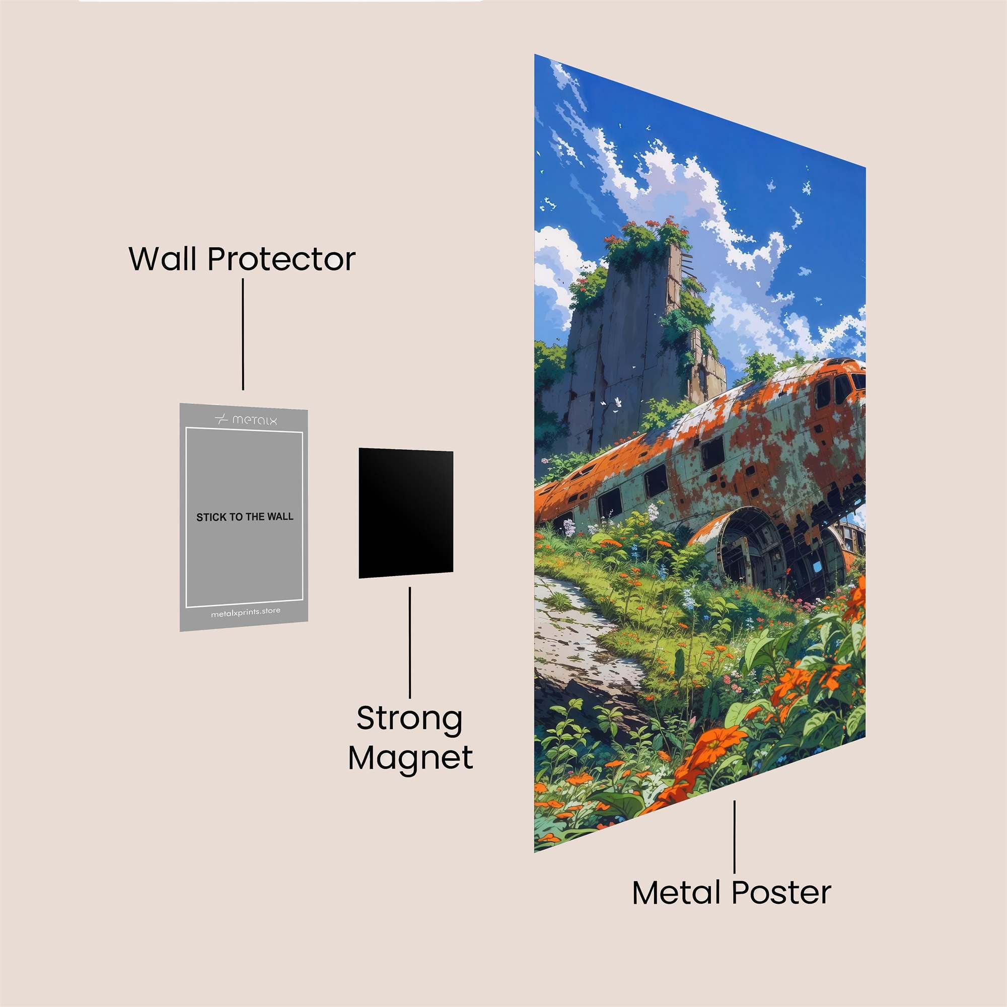 Plane Reclaimed Safe Wall Magnetic / M