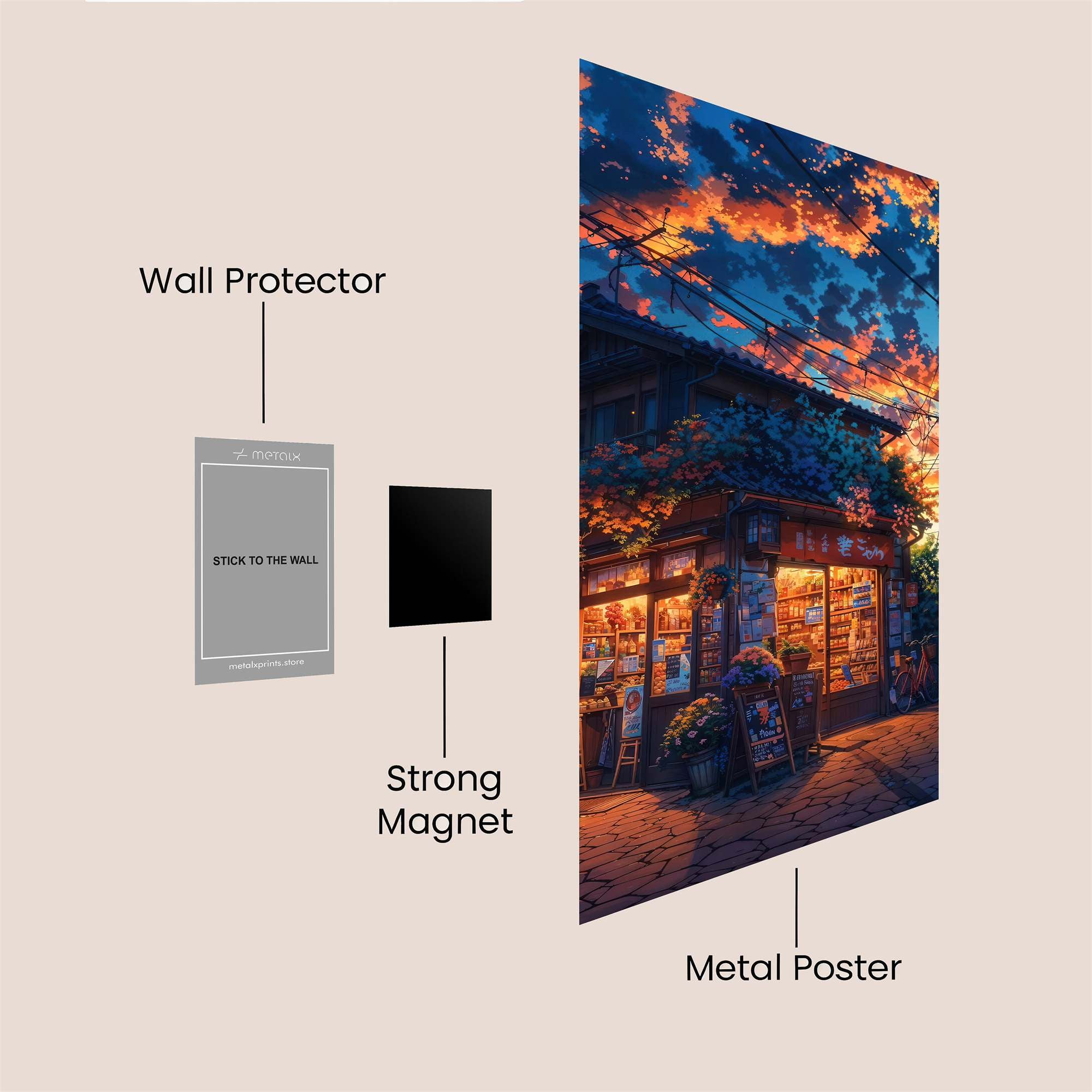 Sunset Serenity Safe Wall Magnetic / M