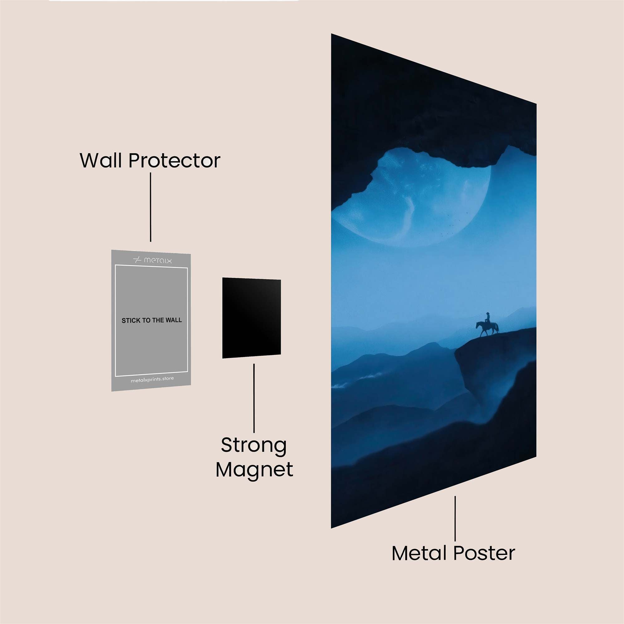 Moonlit Journey Safe Wall Magnetic / M