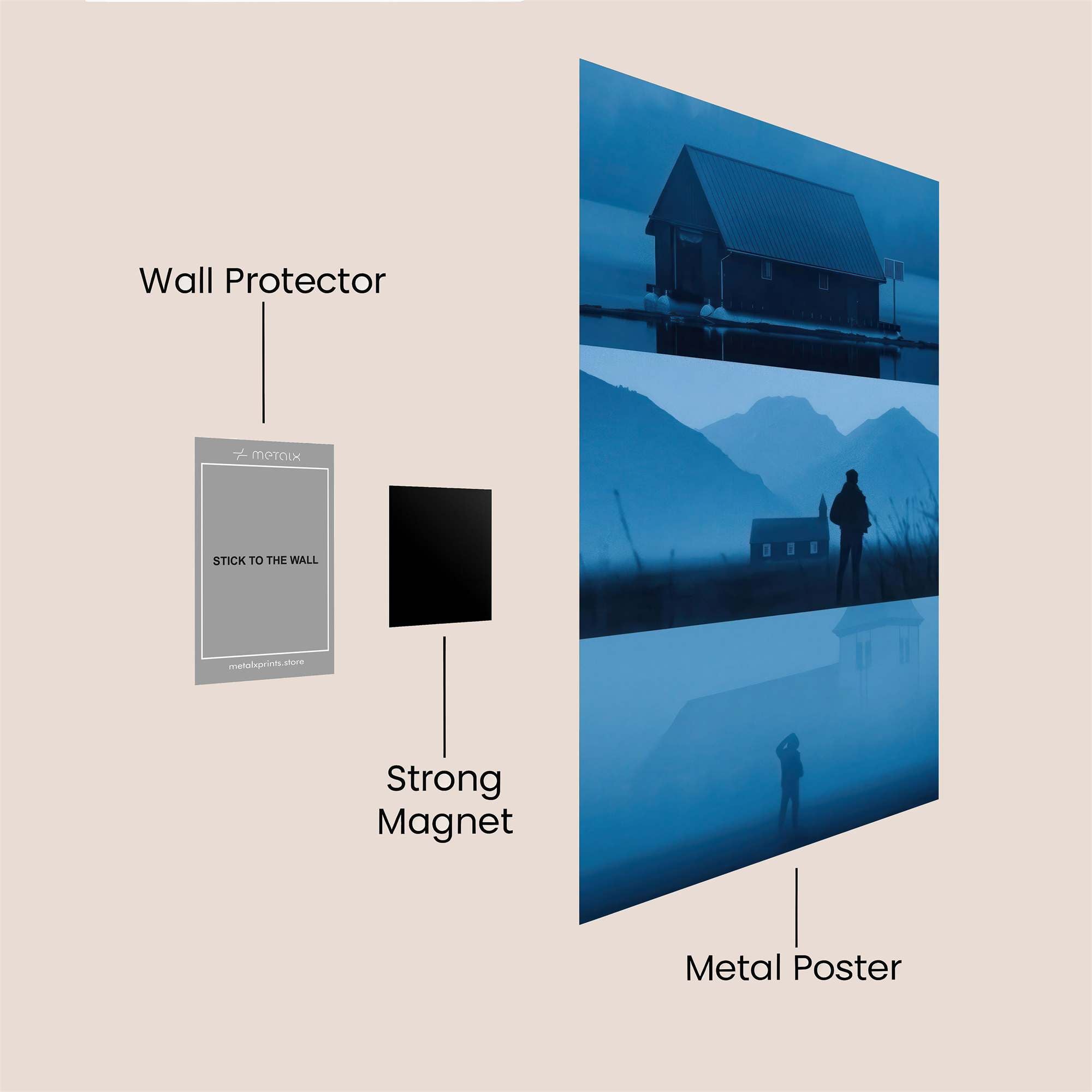 Cabin Solitude Safe Wall Magnetic / M