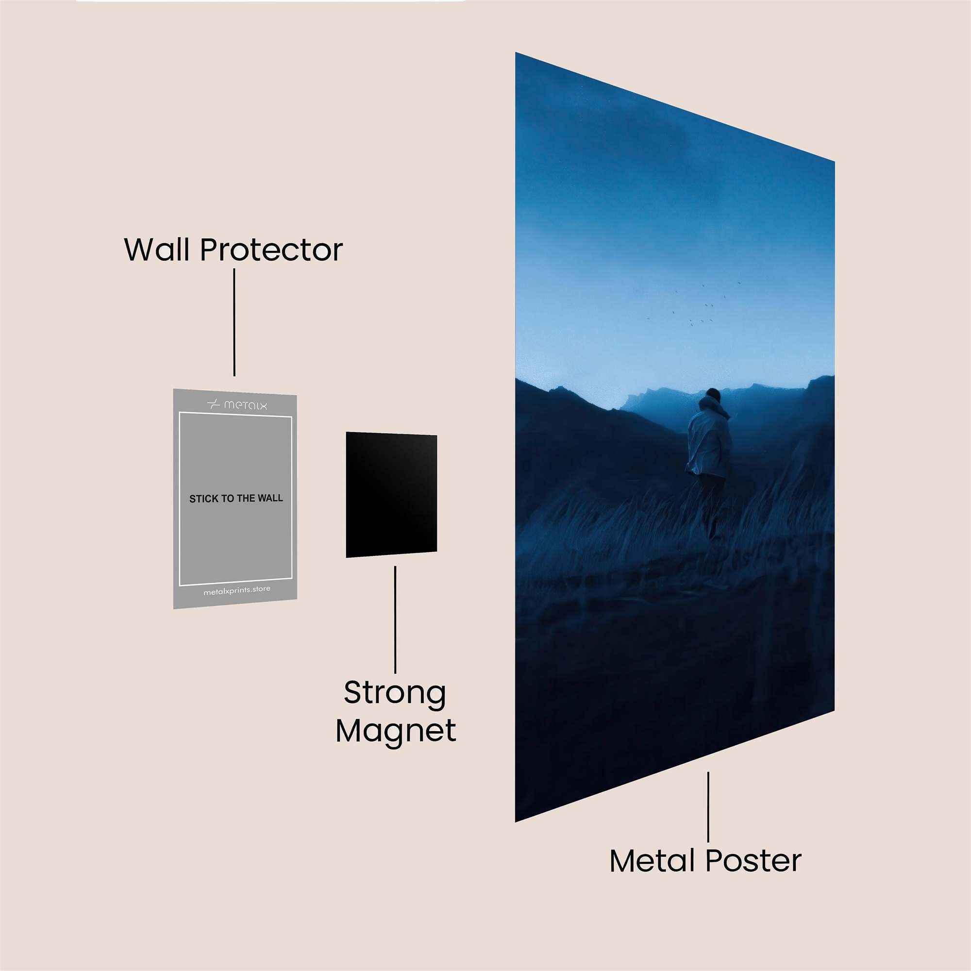 Solitude Echoes Safe Wall Magnetic / M