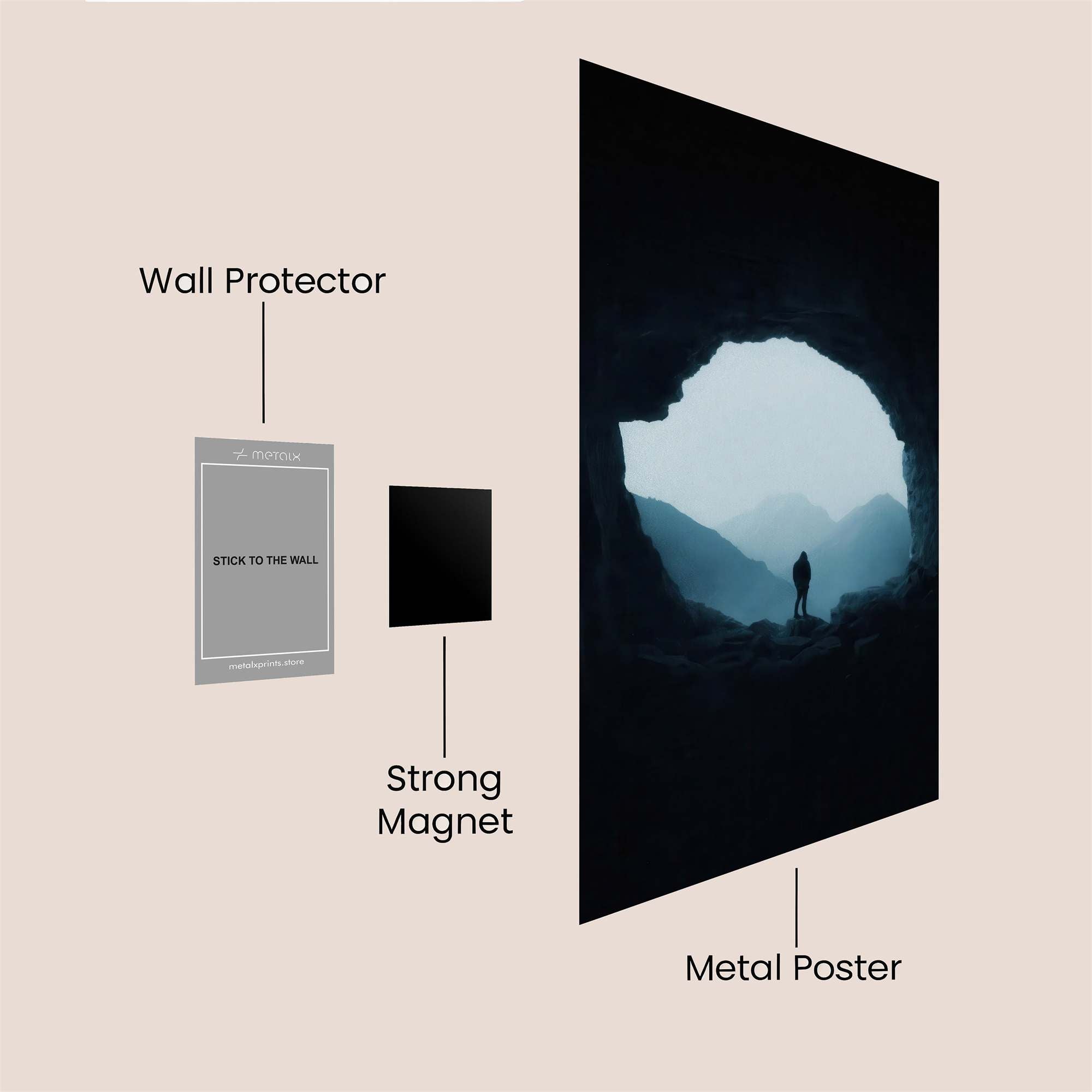 Cave Solitude Safe Wall Magnetic / M