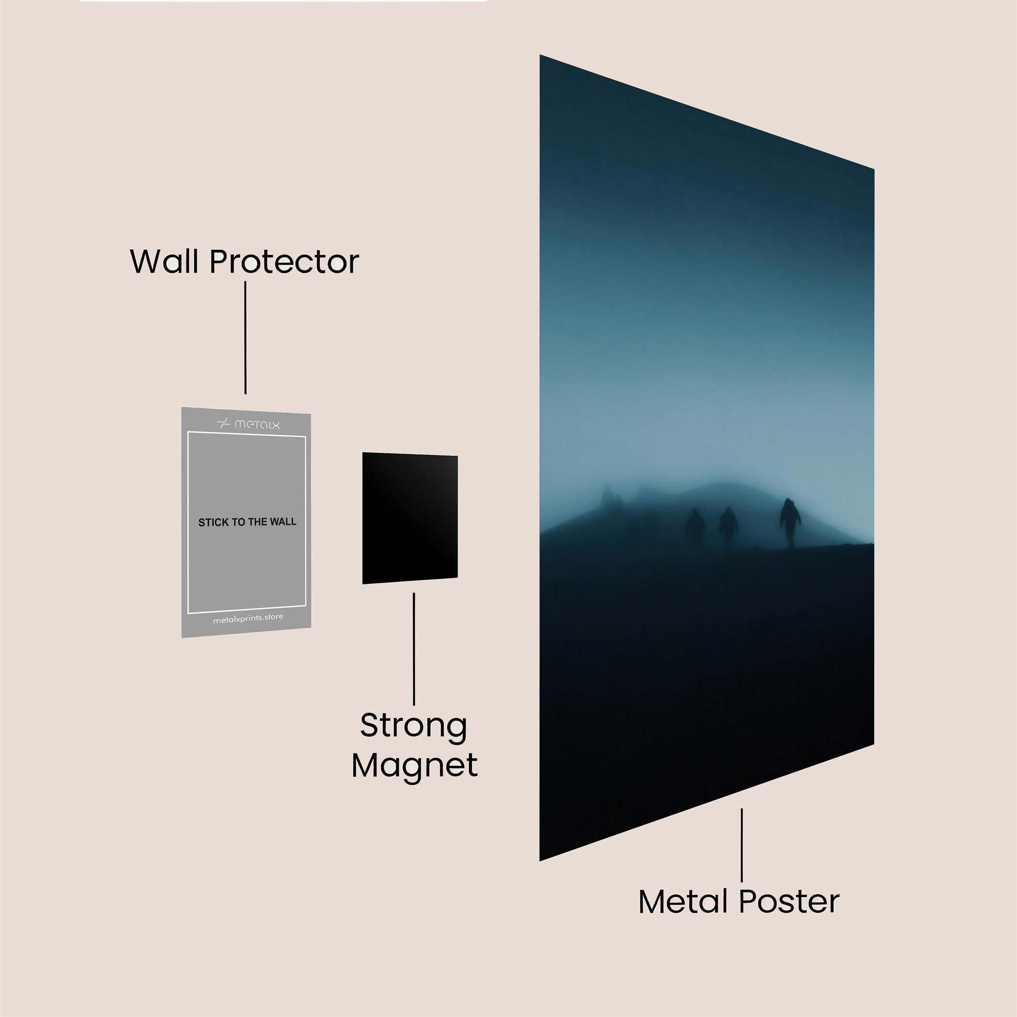 Silhouetted Mystery Safe Wall Magnetic / M
