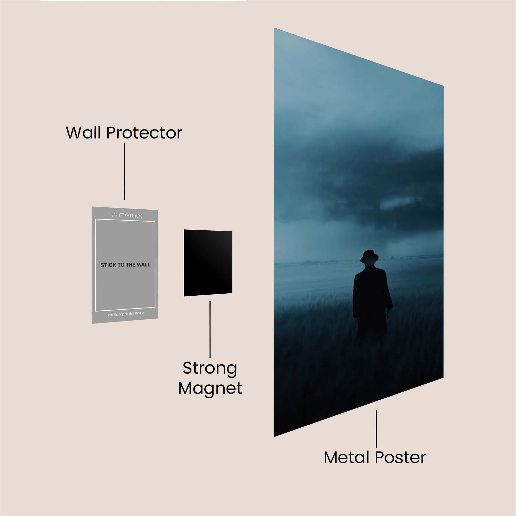 Silhouette Solitude Safe Wall Magnetic / M