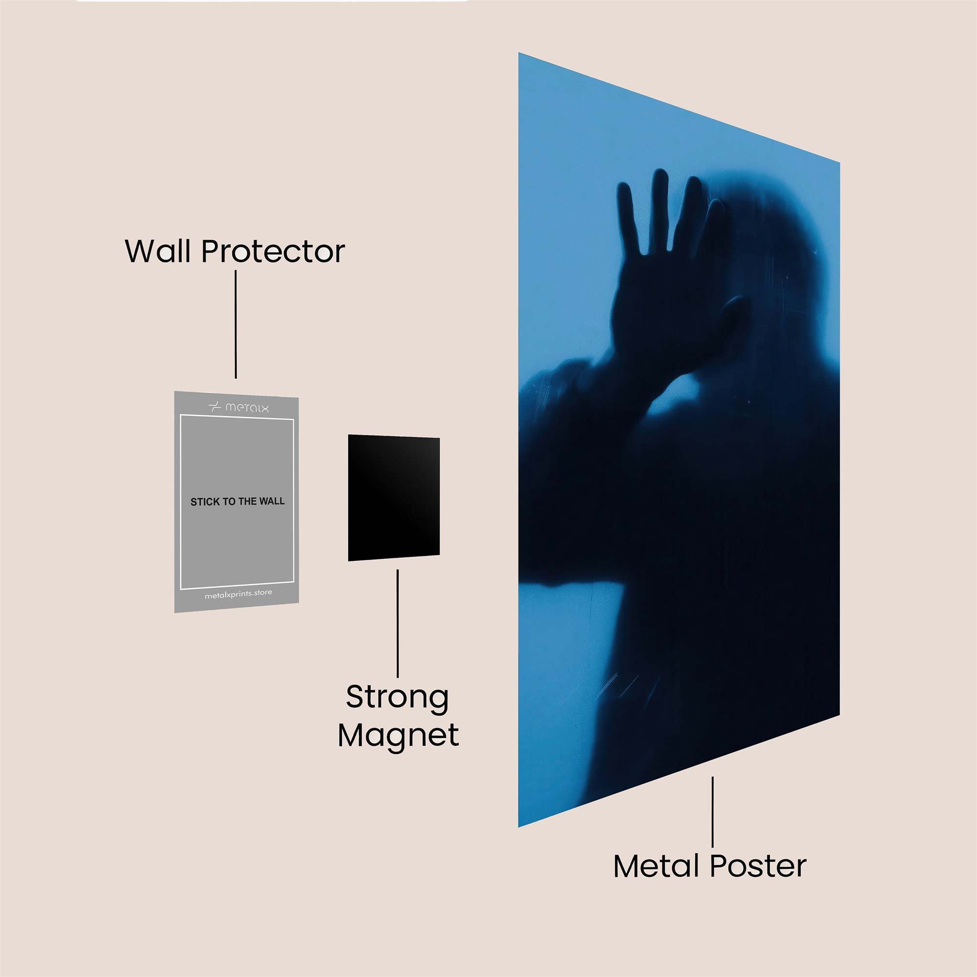 Shadowed Solitude Safe Wall Magnetic / M
