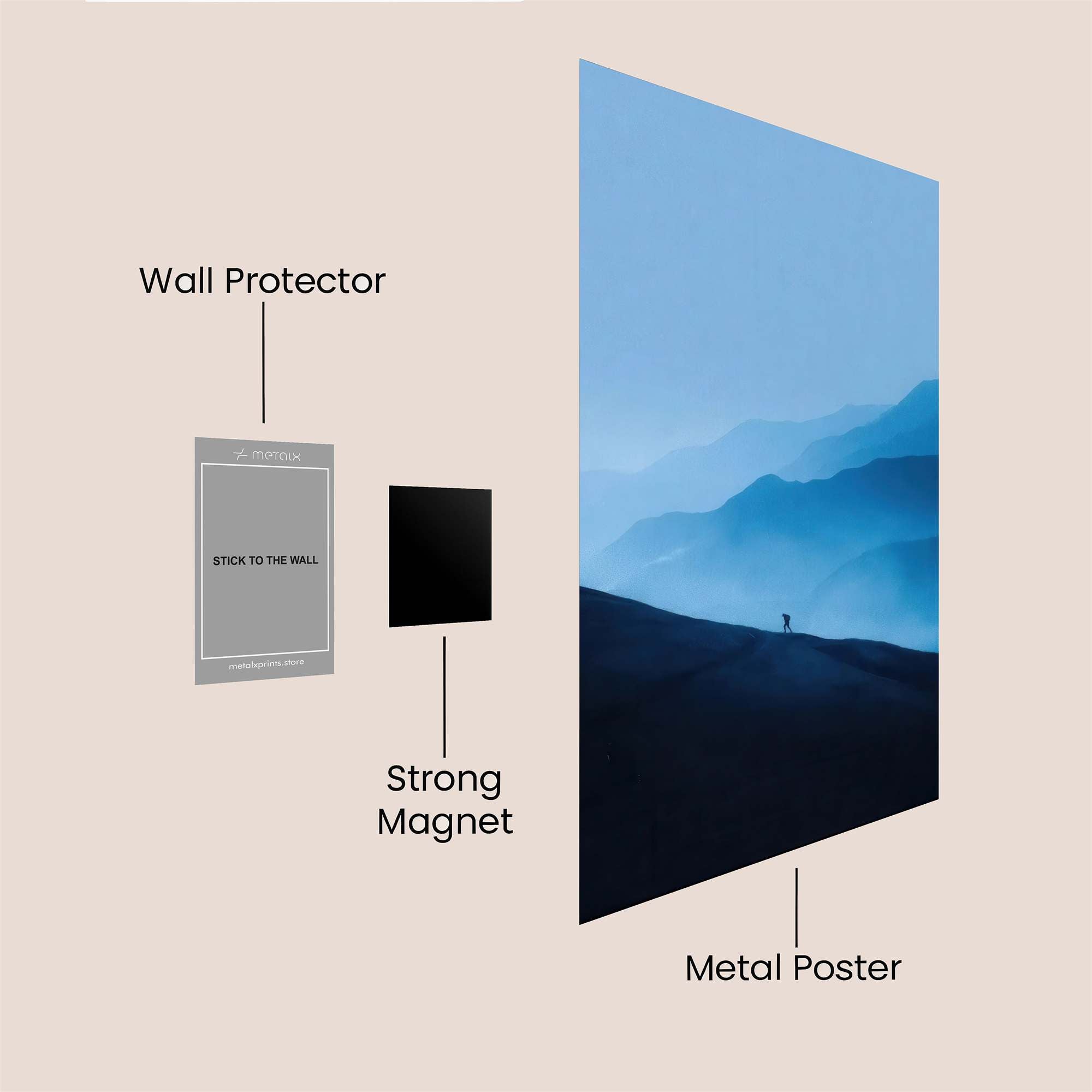 Hiker Serenity Safe Wall Magnetic / M