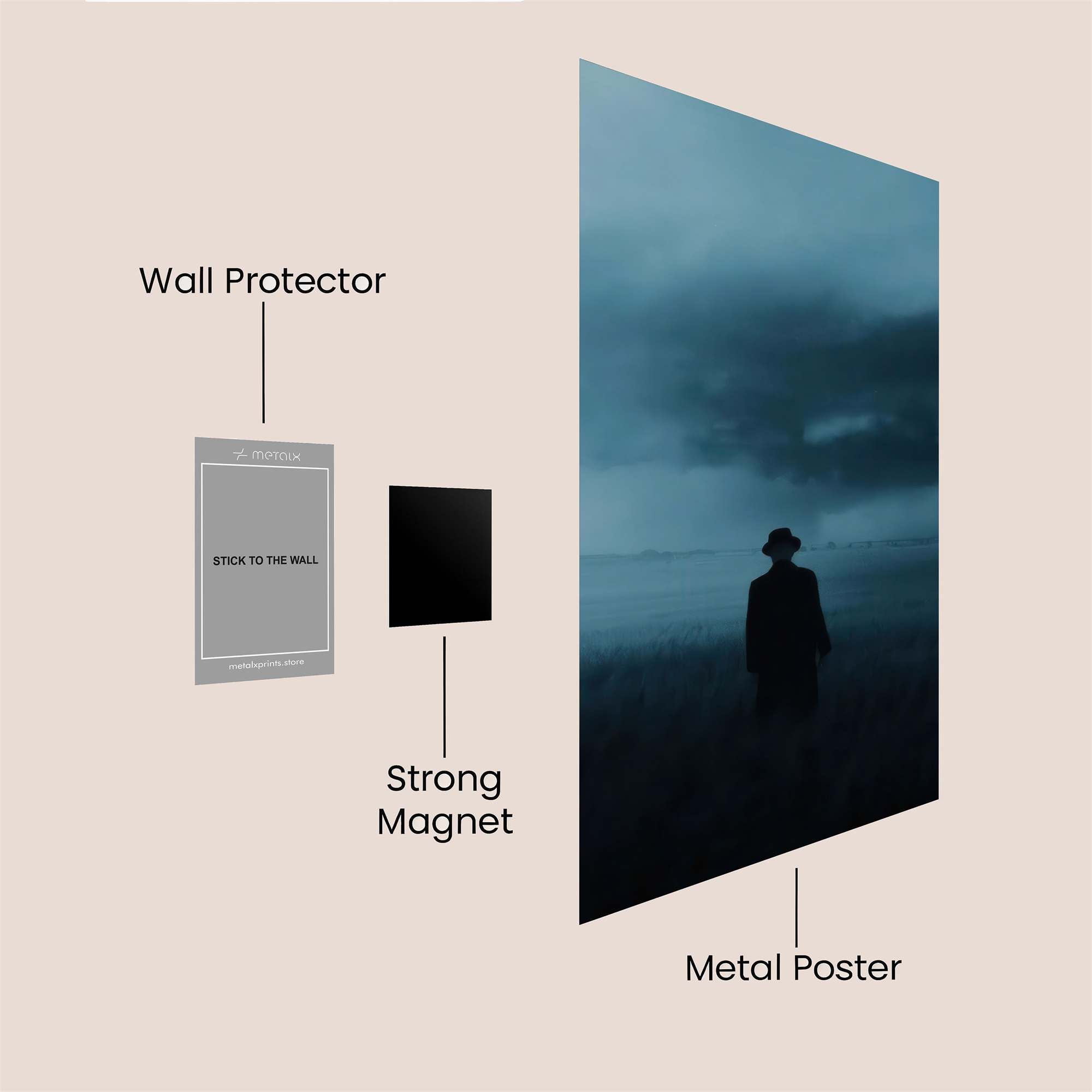 Silhouette Solitude Safe Wall Magnetic / M