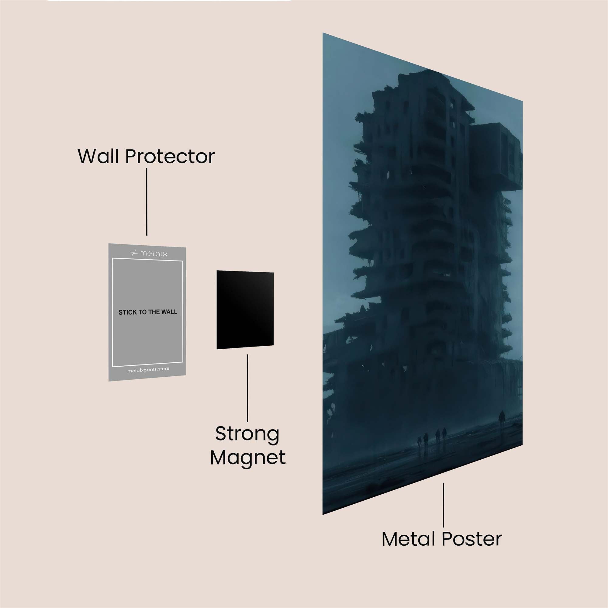 Tower Gloom Safe Wall Magnetic / M