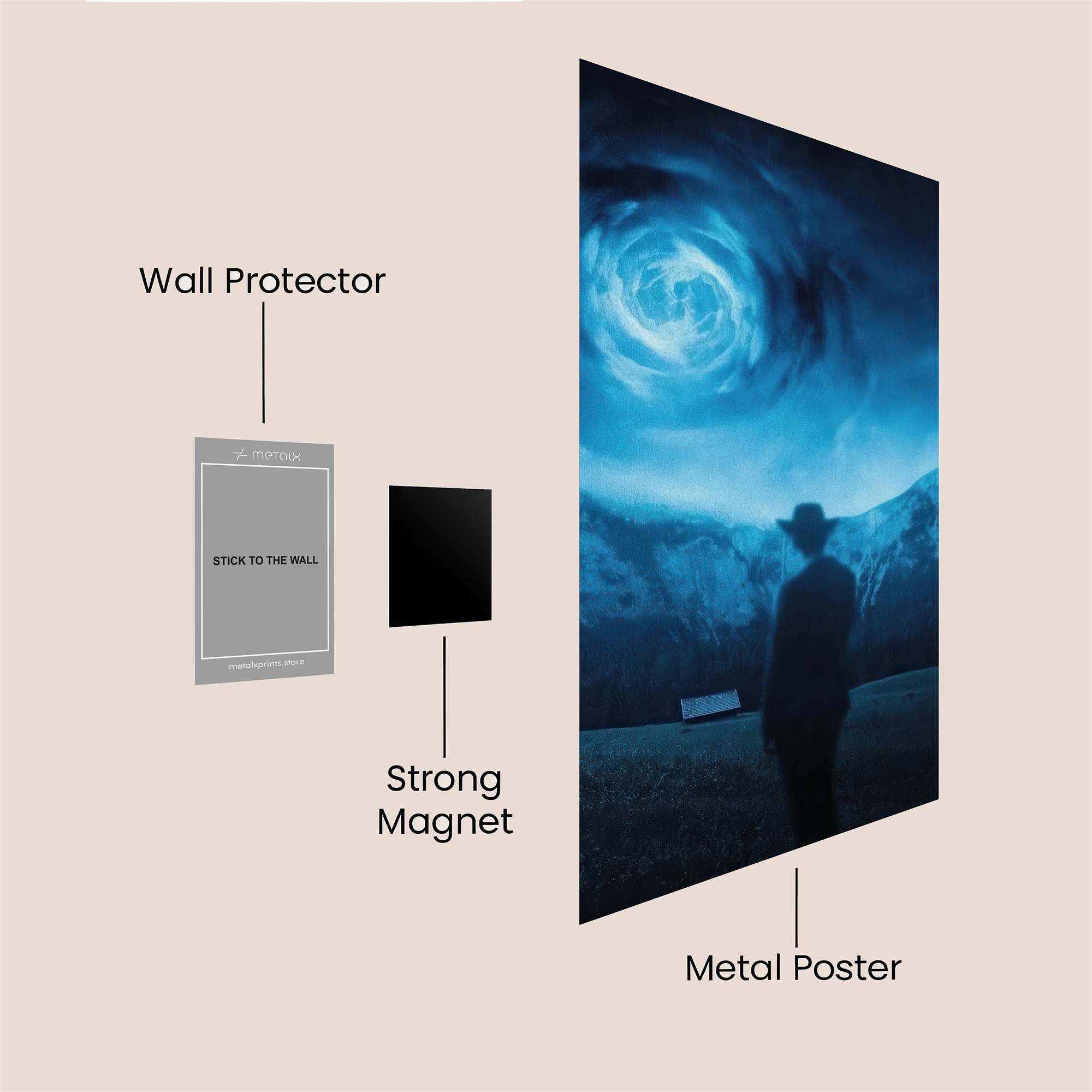 Cowboy Vortex Safe Wall Magnetic / M