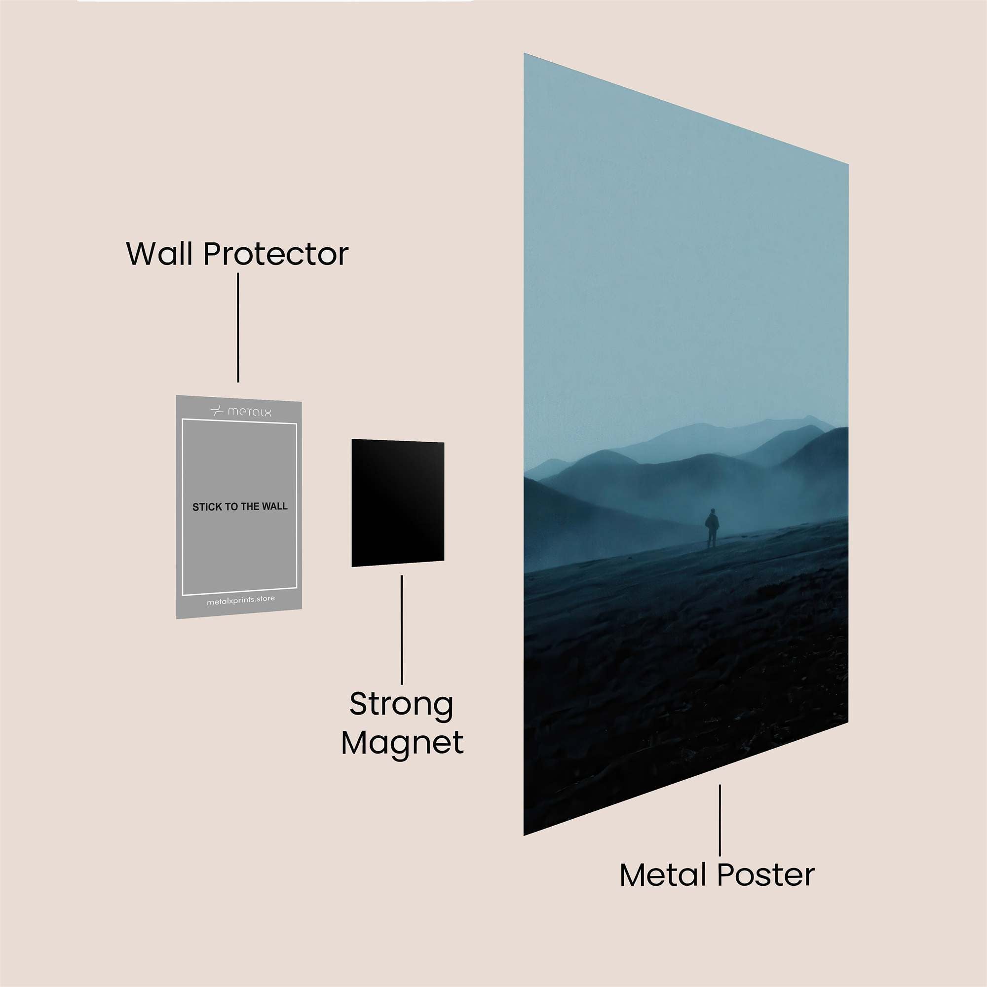 Lone Solitude Safe Wall Magnetic / M