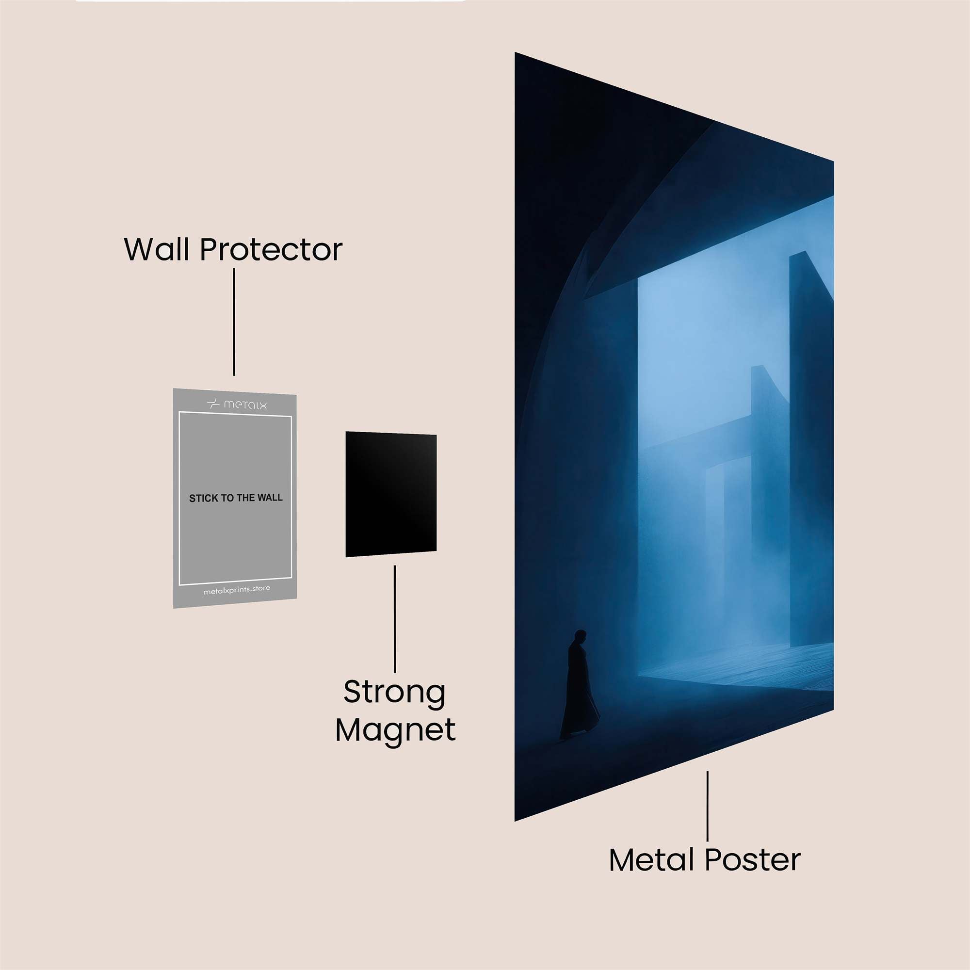 Shadowed Serenity Safe Wall Magnetic / M