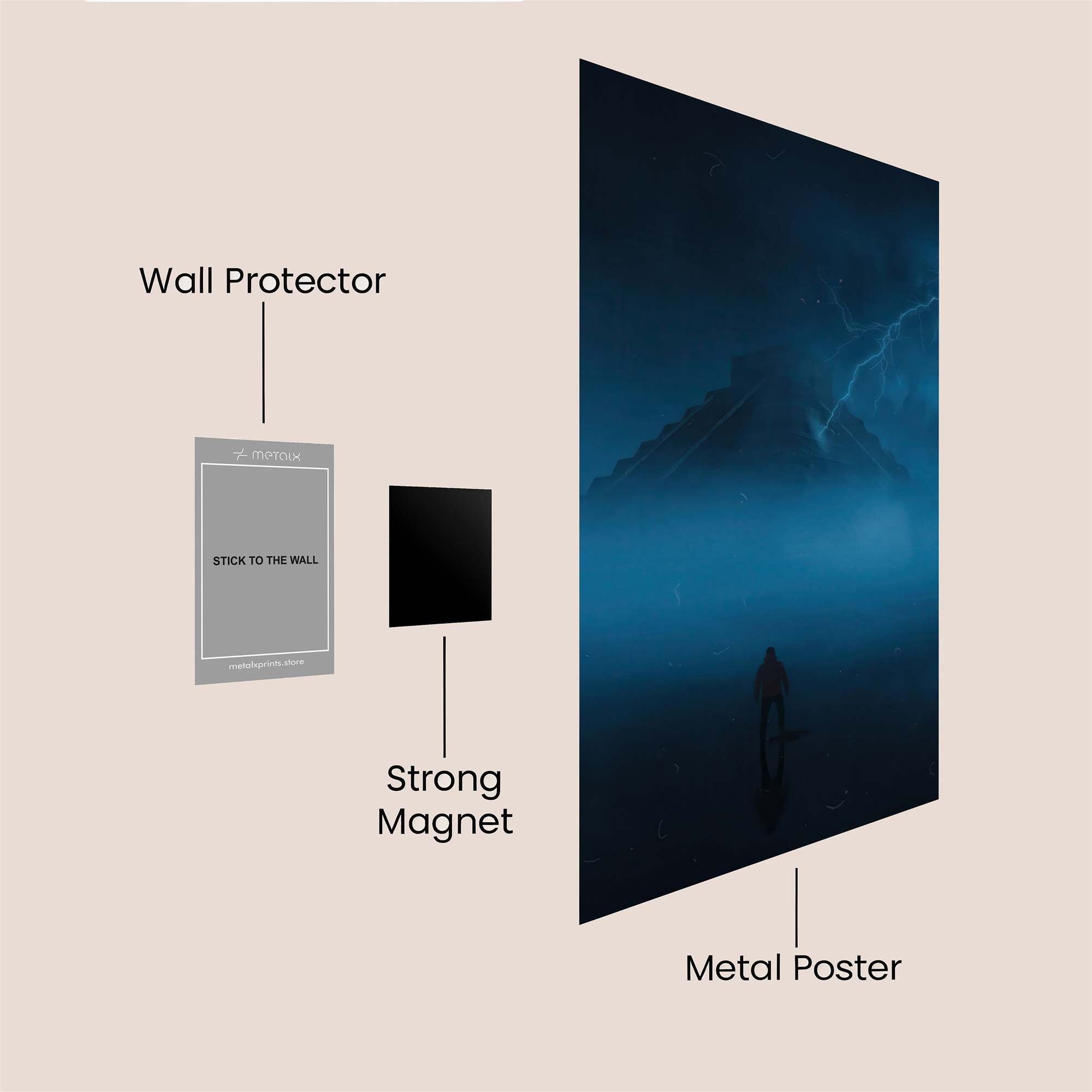 Pyramid Enigma Safe Wall Magnetic / M
